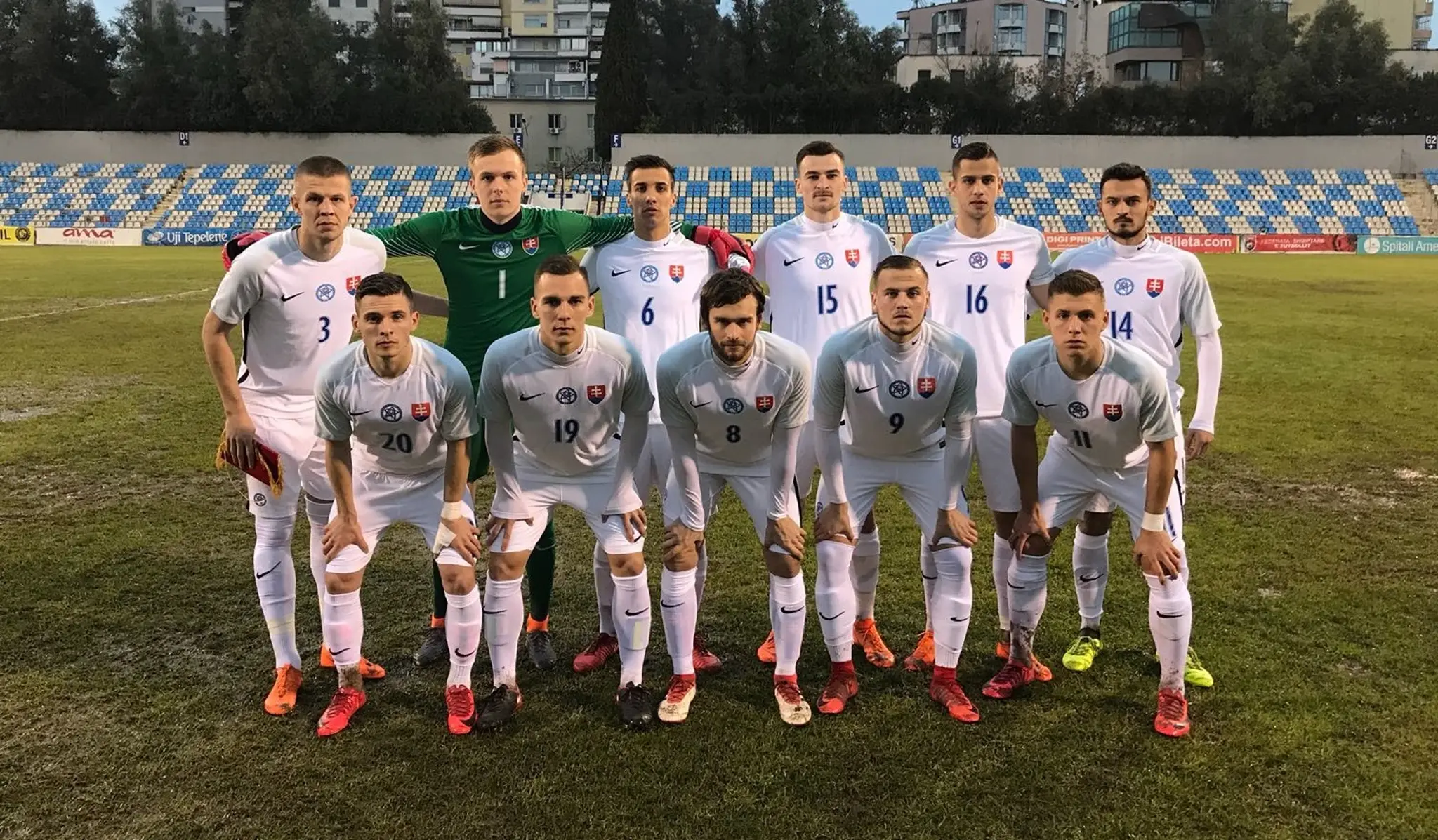 Slovenská reprezentácia do 21 rokov pred zápasom s Albánskom U21.