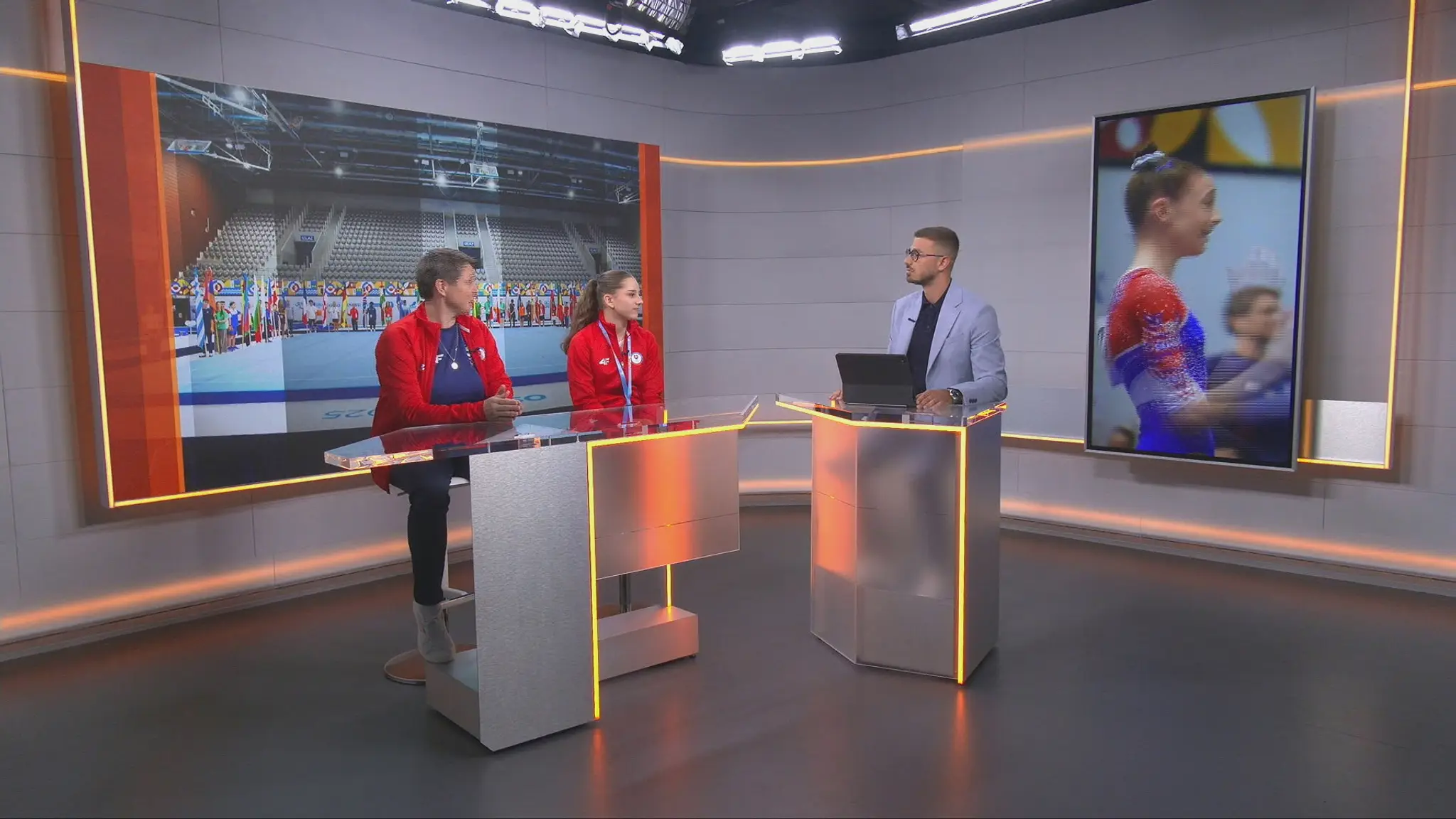 Úspešné slovenské reprezentantky v gymnastike v štúdiu TN live.