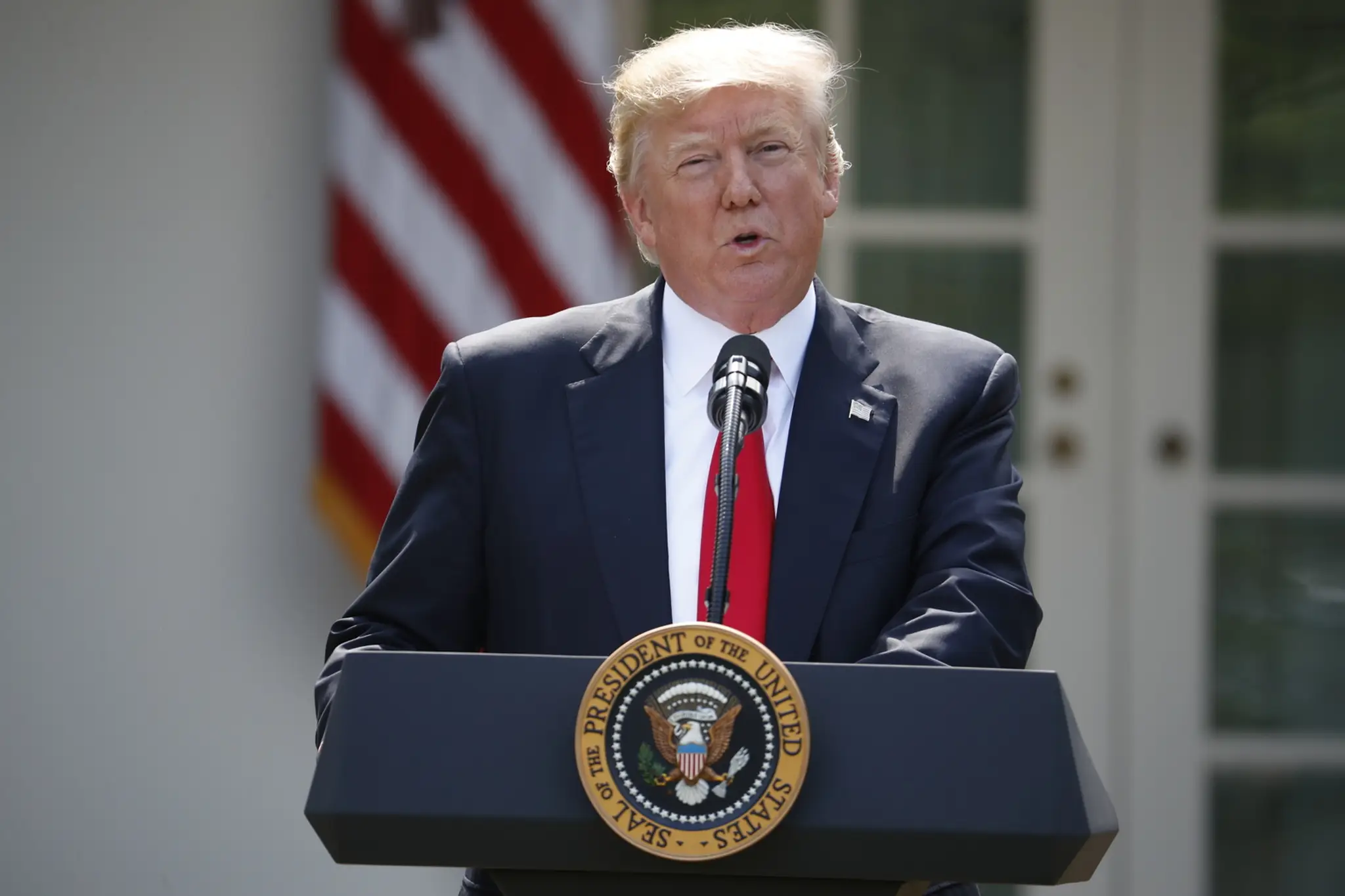 Americký prezident Donald Trump oznamuje odstúpenie USA od parížskej klimatickej dohody.