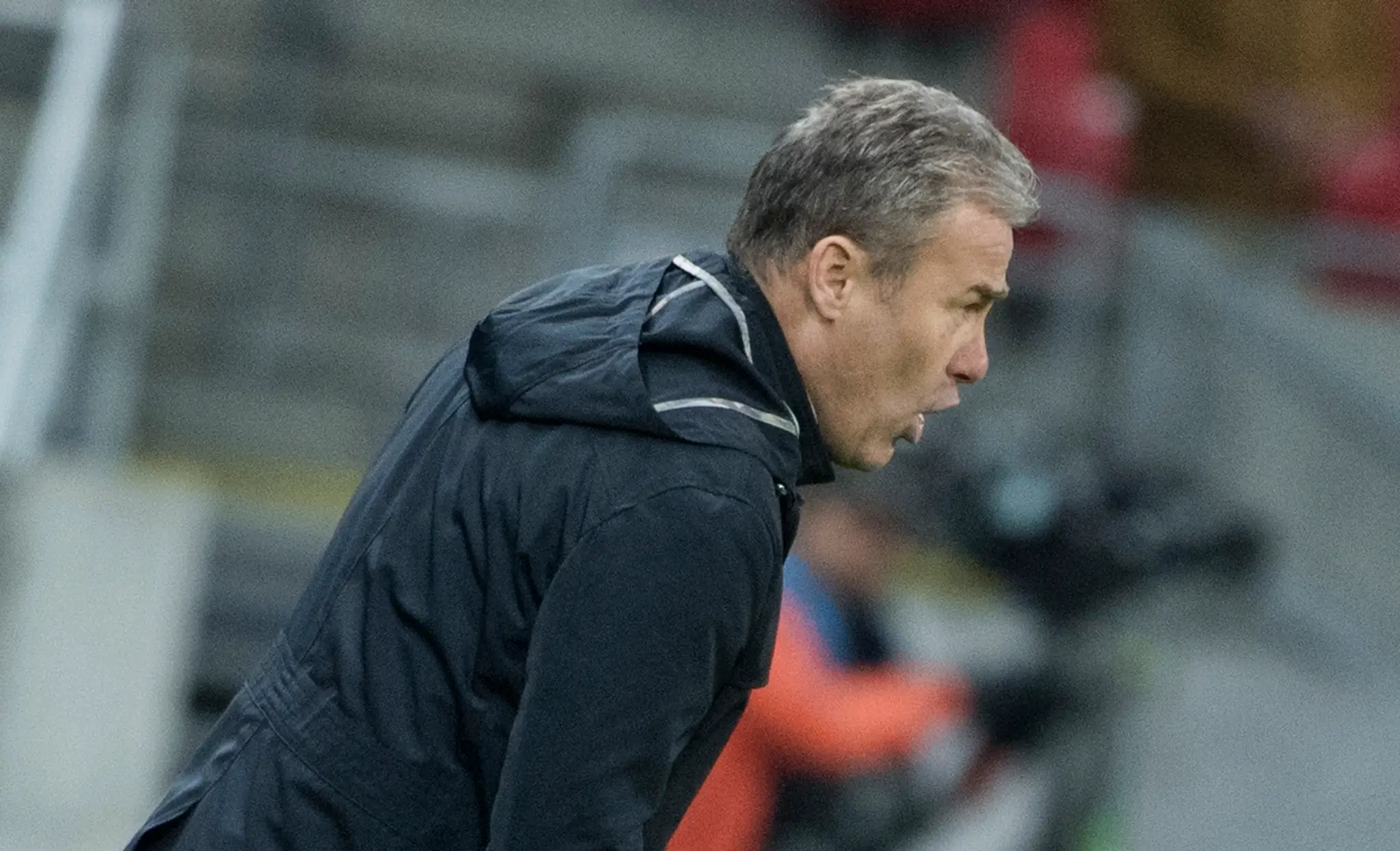 Na snímke tréner Slovenska Pavel Hapal počas futbalového stretnutia Ligy národov Slovensko - Ukrajina.