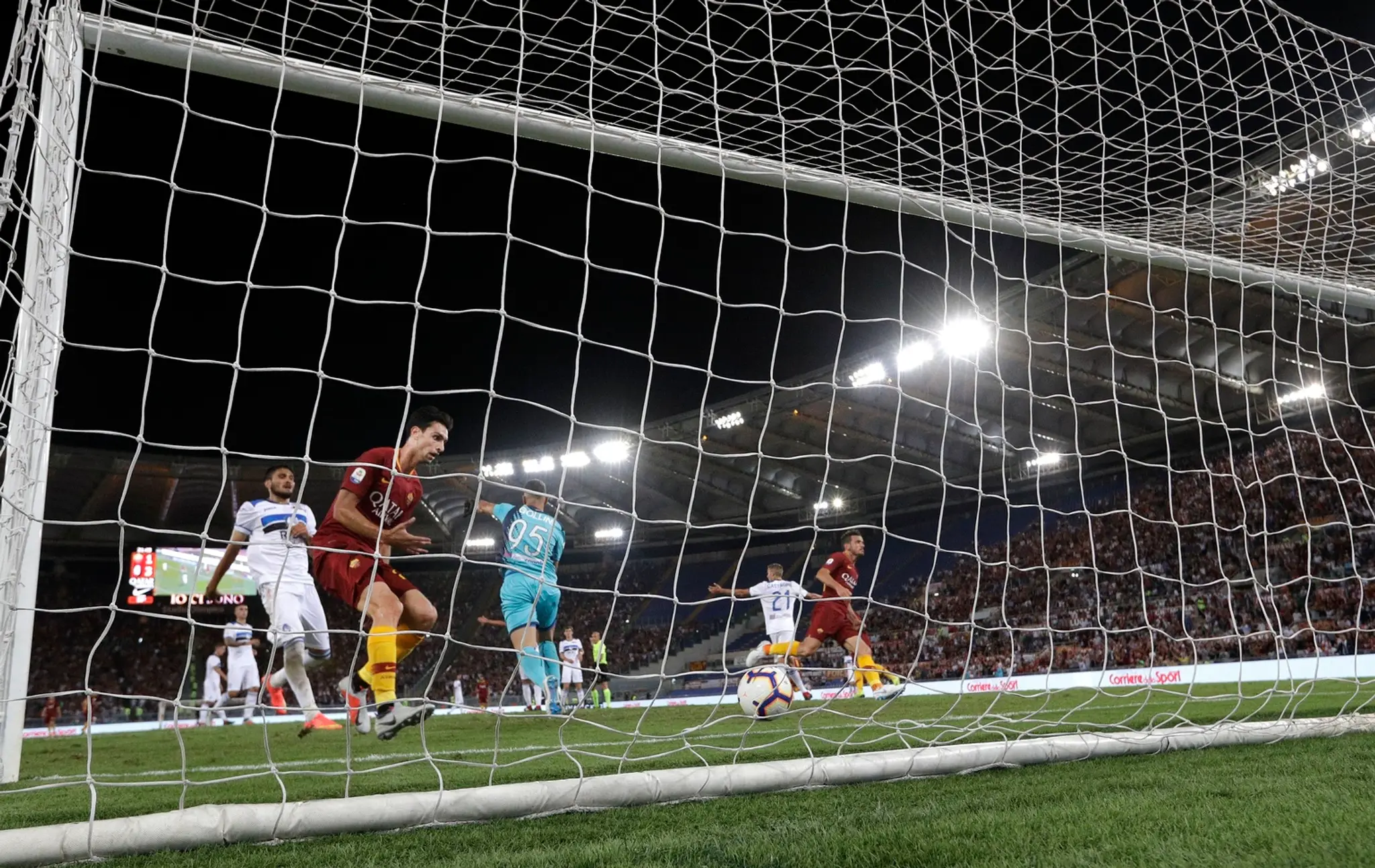 Alessandro Florenzi (AS Rím) sa raduje po góle do siete Atalanty.