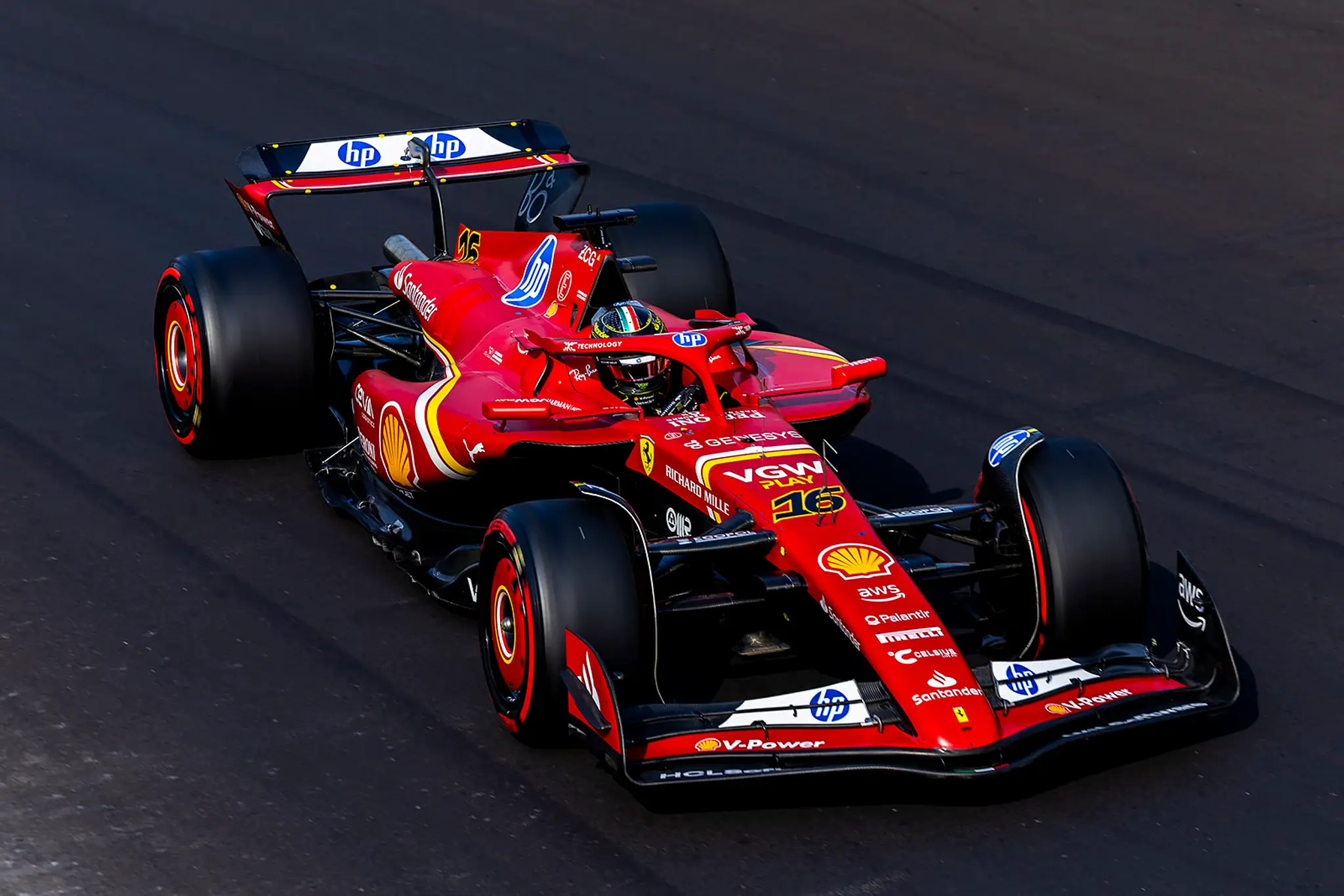 Charles Leclerc na Ferrari.
