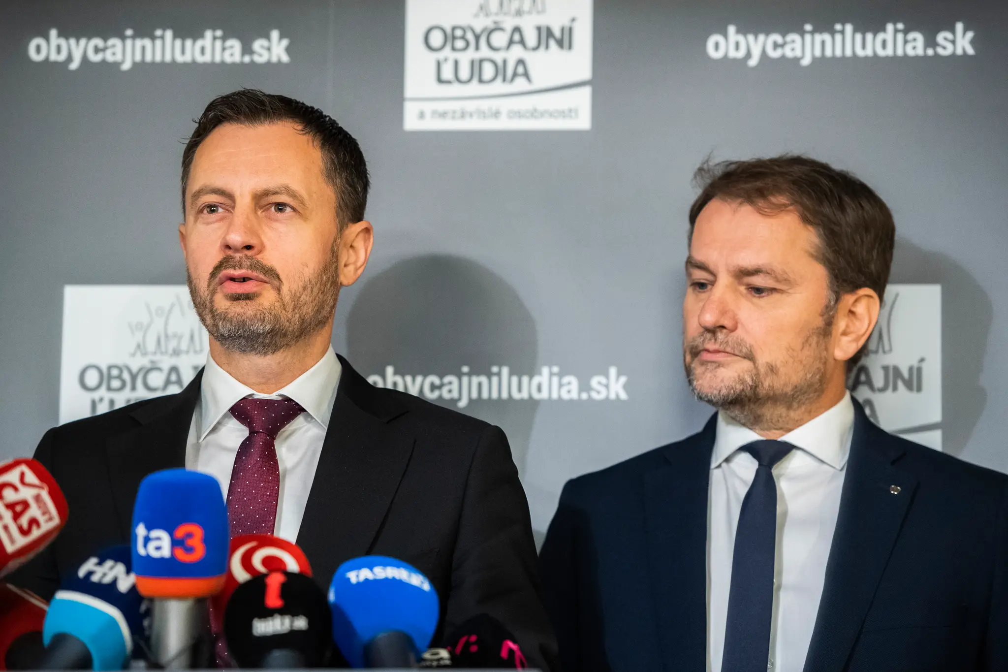 Eduard Heger a Igor Matovič.