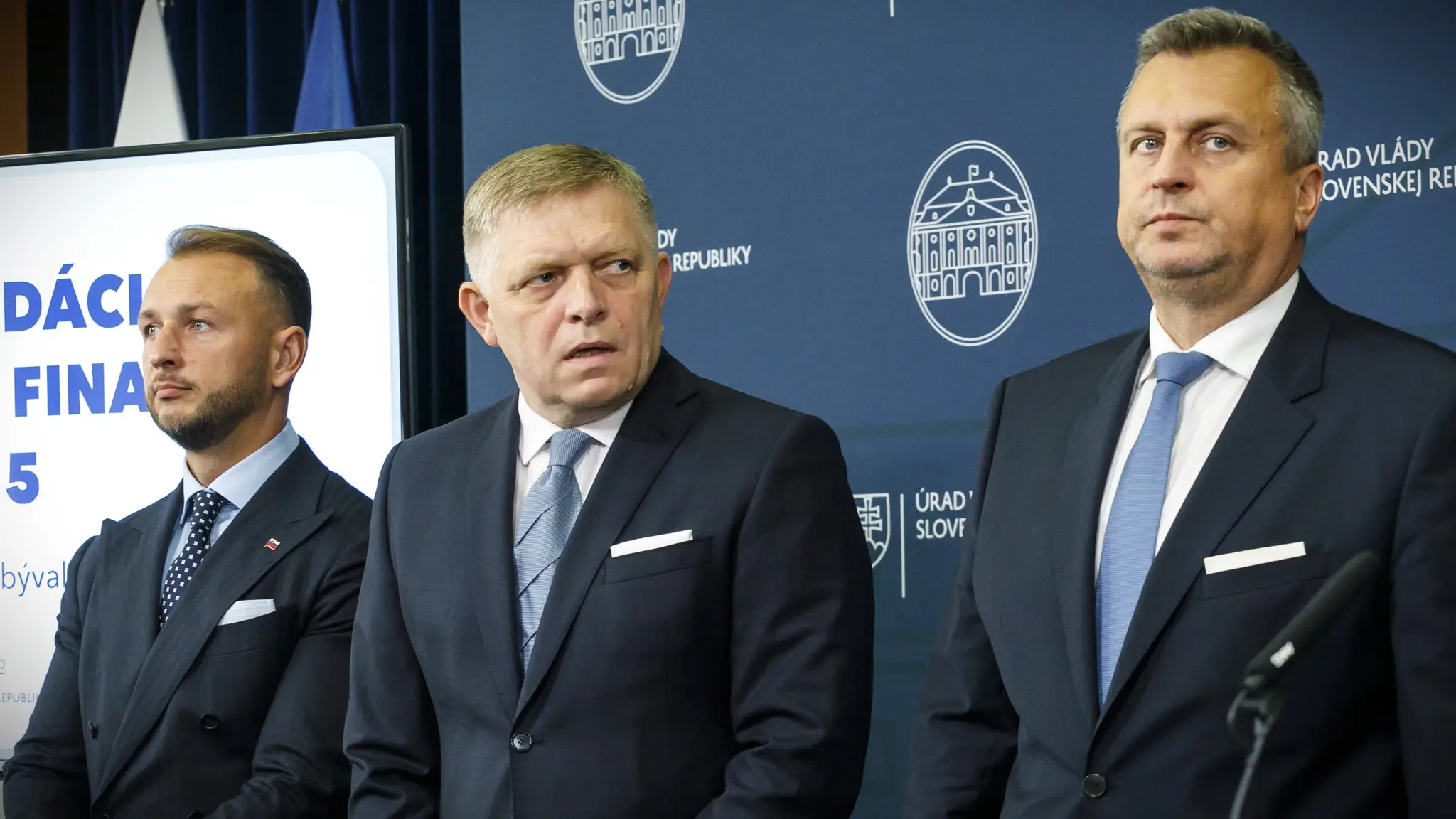 Matúš Šutaj Eštok, Robert Fico, Andrej Danko.