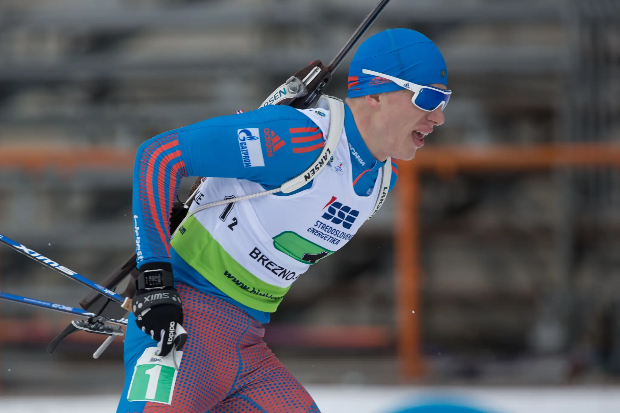 Ruský biatlonista Igor Malinovskij.