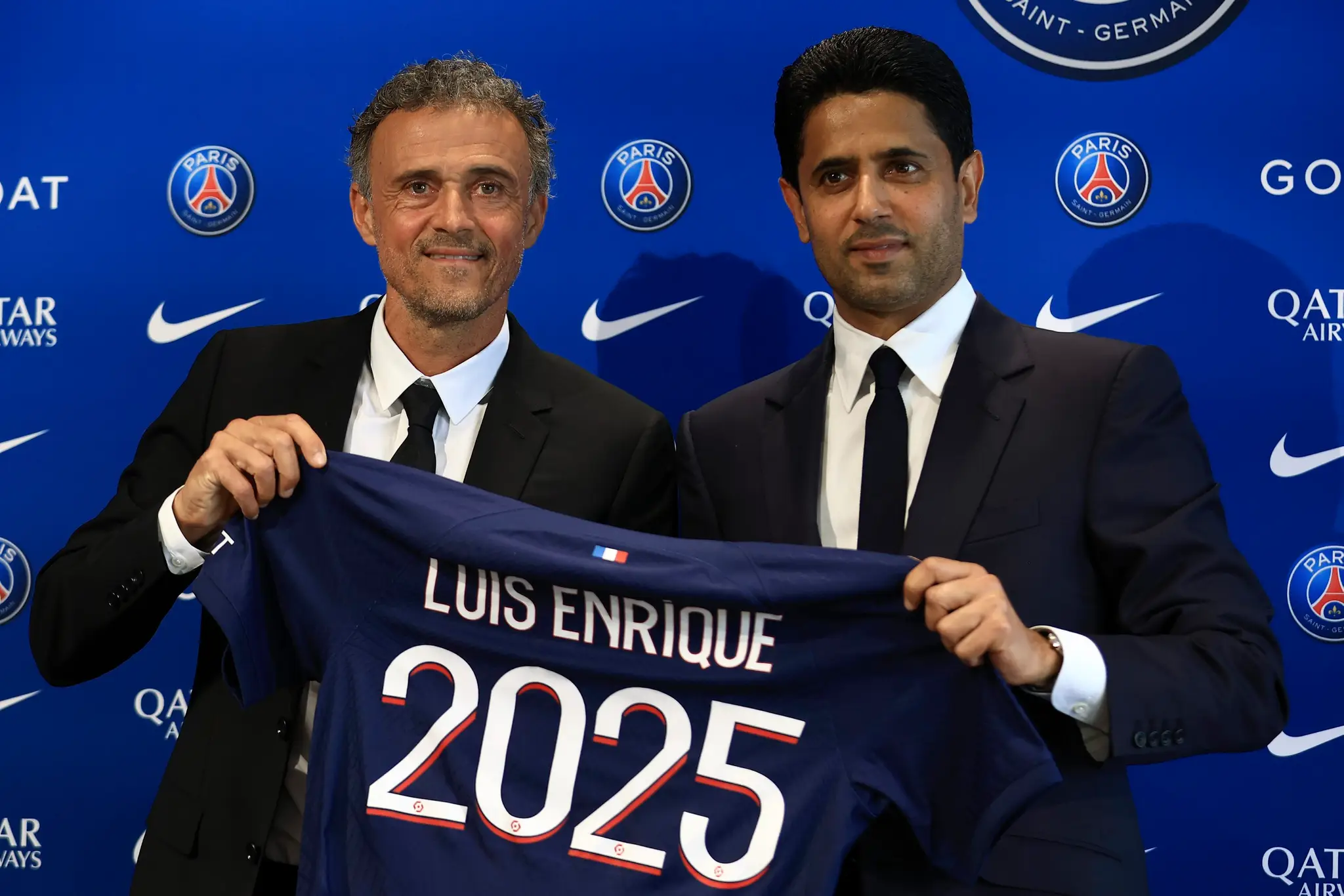 Luis Enrique a prezident PSG Nasser Al-Khelaifi