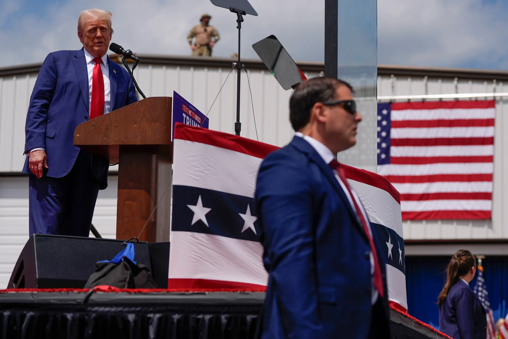 Na snímke Donald Trump na mítingu v meste Asheboro v štáte Severná Karolína.