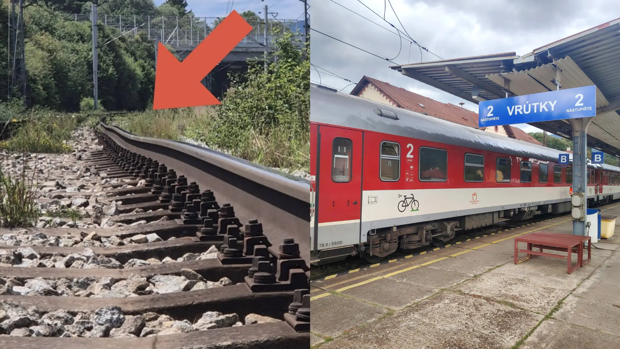Fotografie z hlavného železničného koridoru medzi Bratislavou a Košicami vyvolali diskusiu o stave trate pri Turanoch.