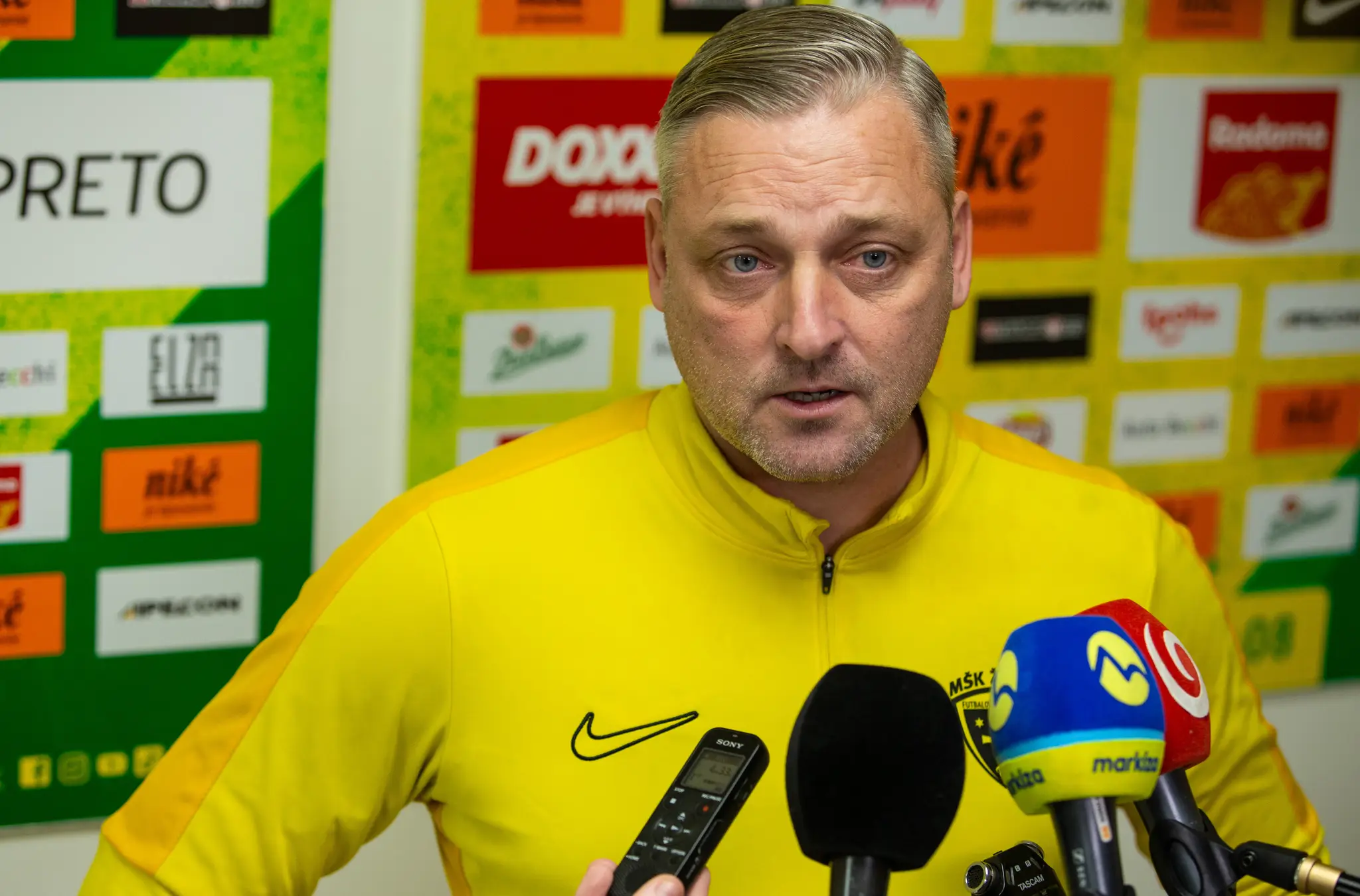 Na snímke hlavný tréner MŠK Žilina Michal Ščasný.