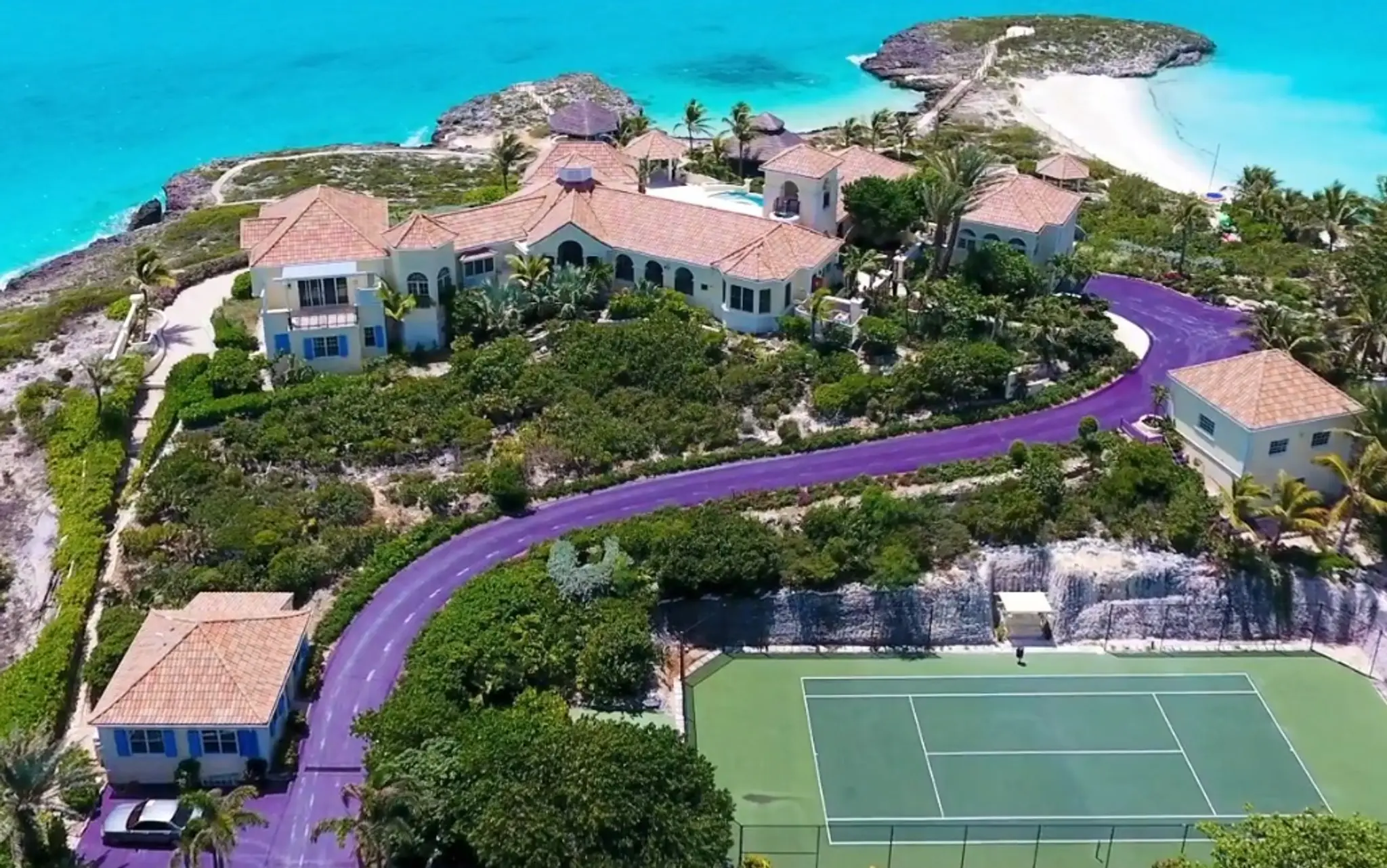 Súkromné útočisko zosnulého speváka Princa na ostrovoch Turks a Caicos.