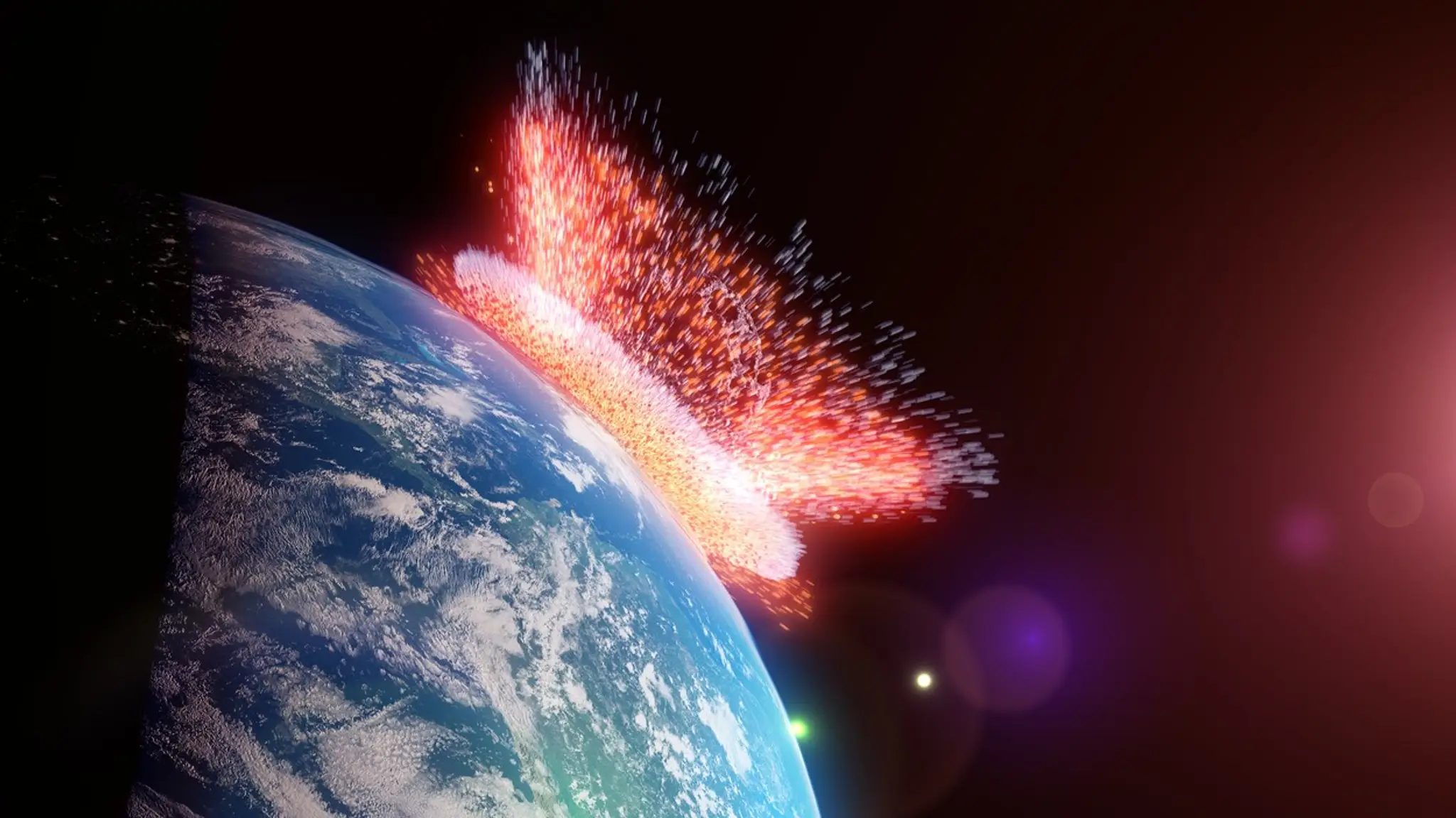 Dopad asteroidu.