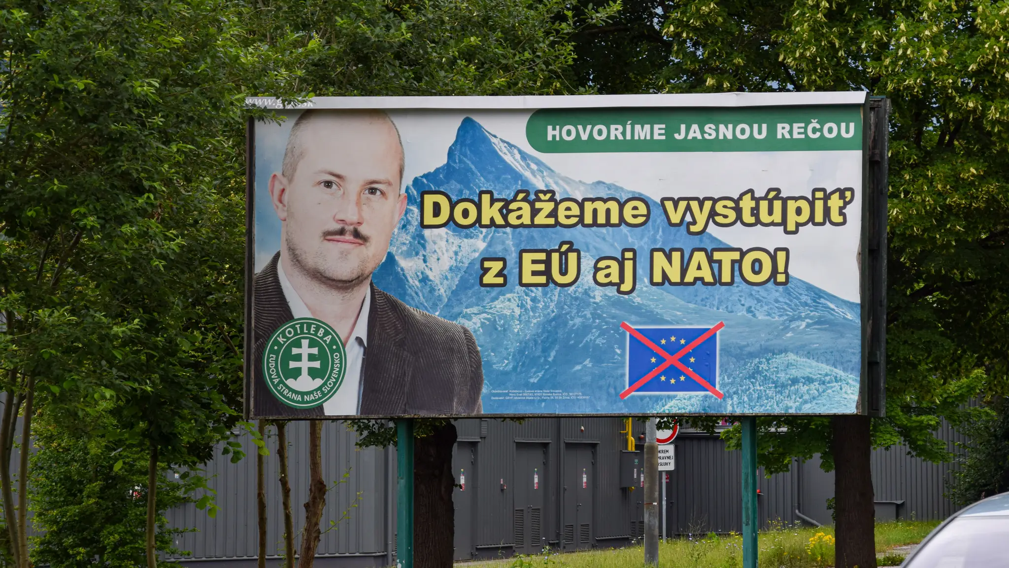 Bilbord strany Kotlebovci - ĽSNS.