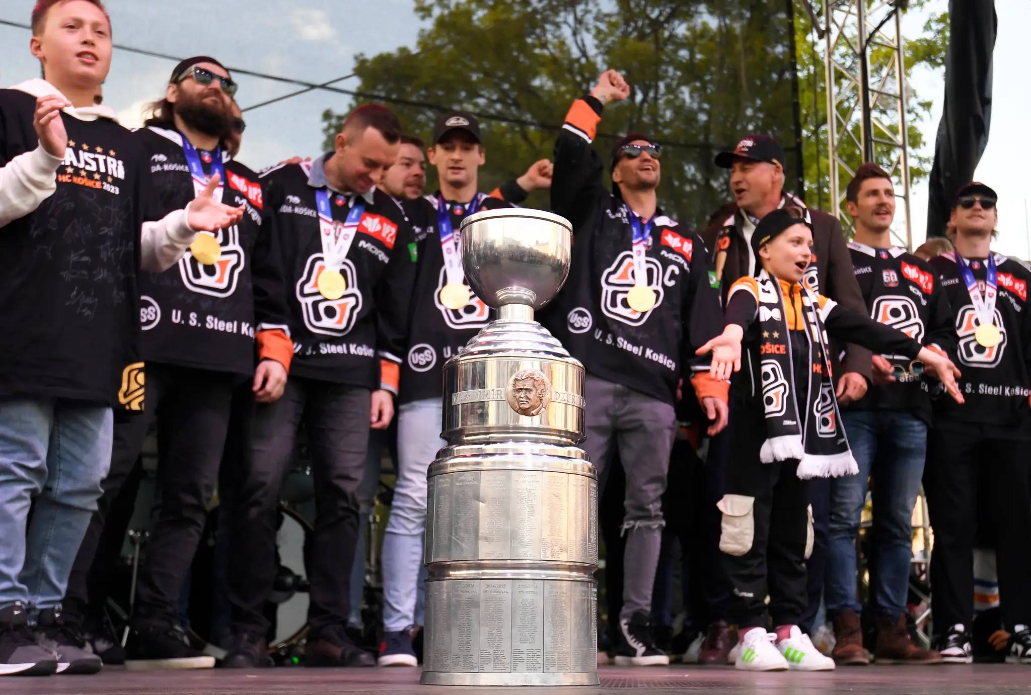 Oslavy majstrovského titulu hokejistov HC Košice.