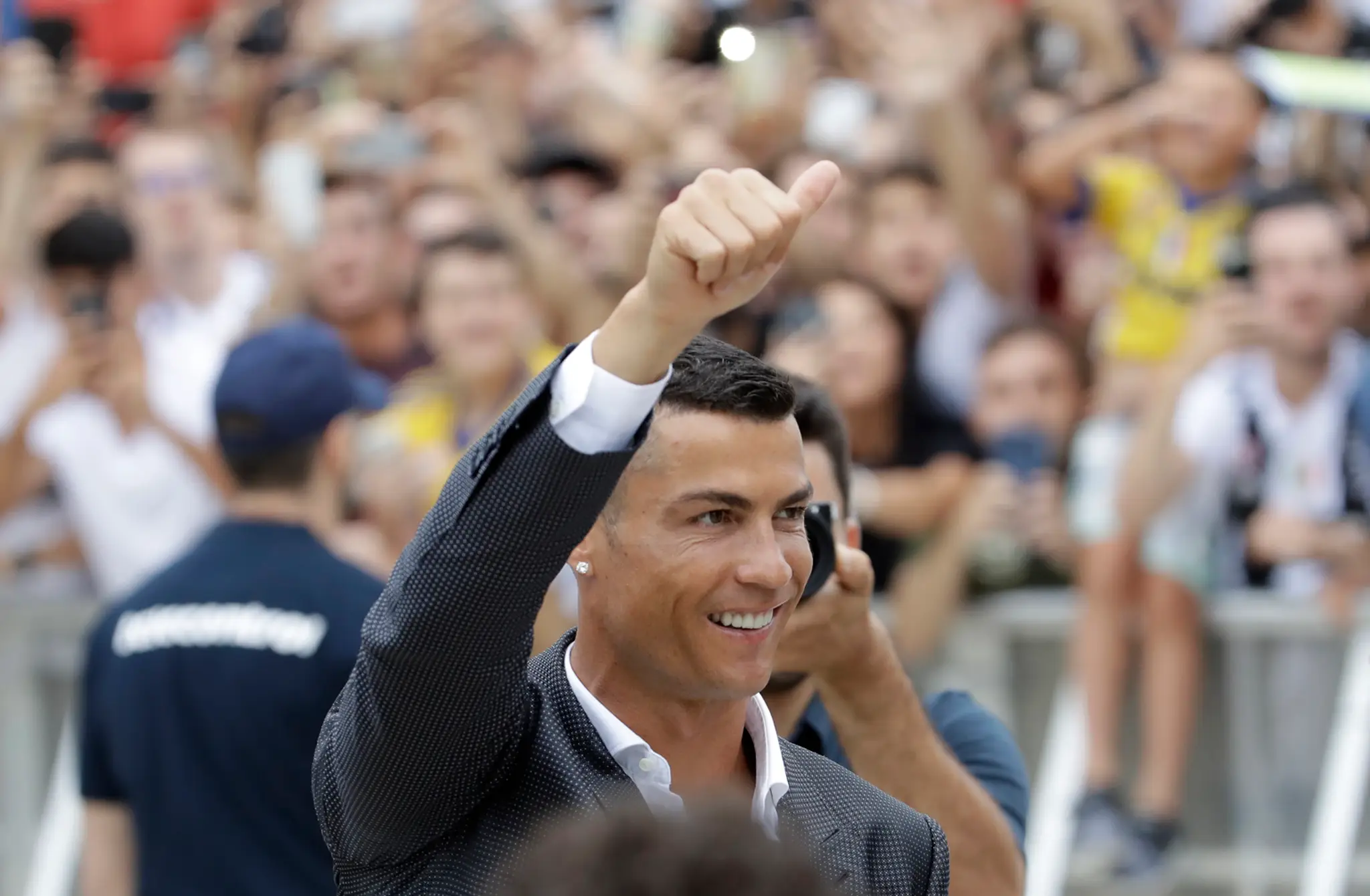 Cristiano Ronaldo po príchode do Turína.