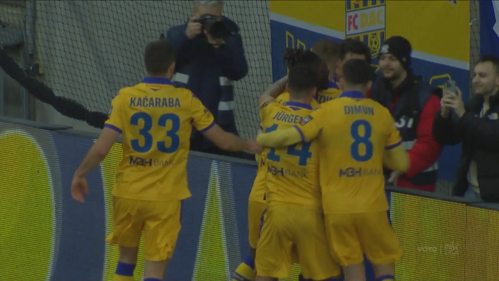 Radosť futbalistov Dunajskej Stredy.