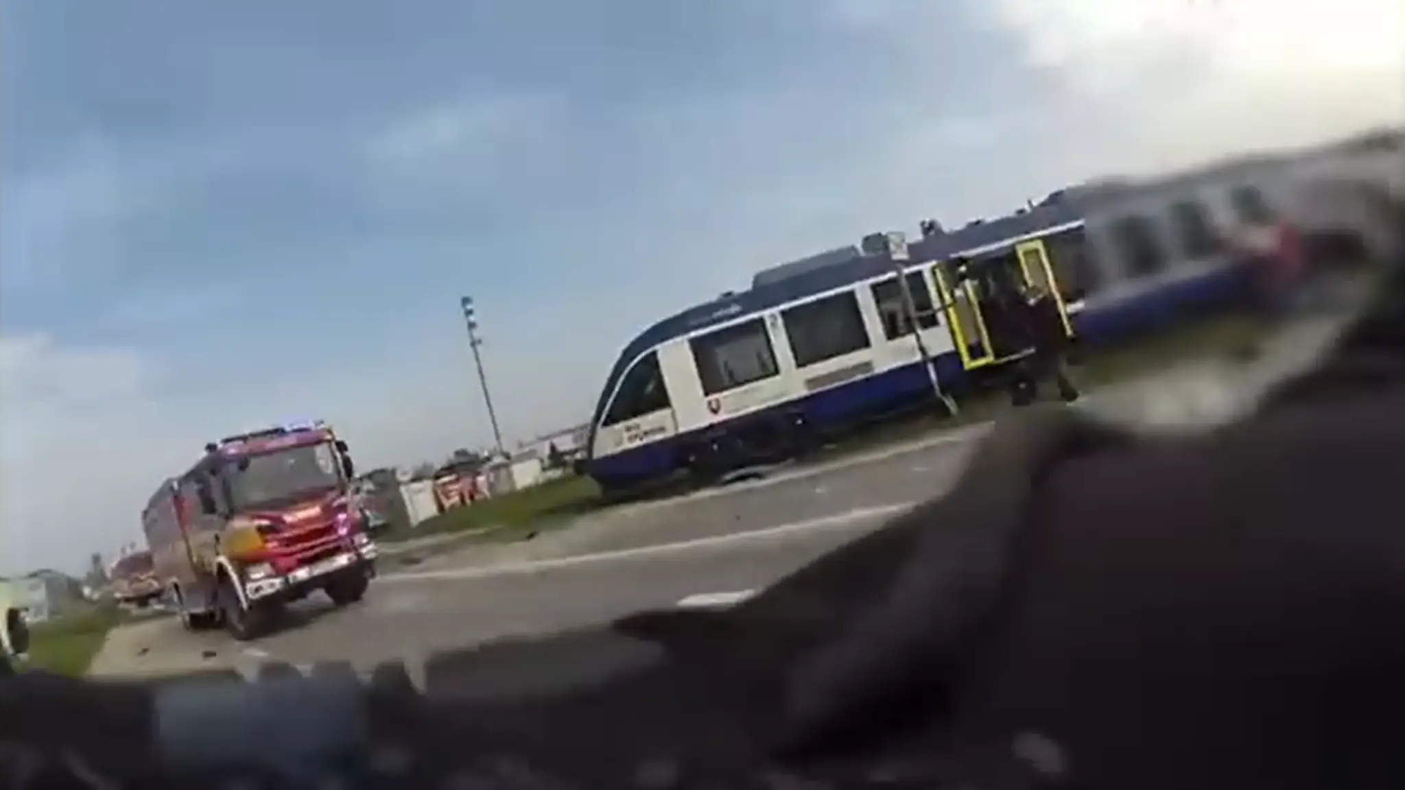 Záber z miesta tragédie.