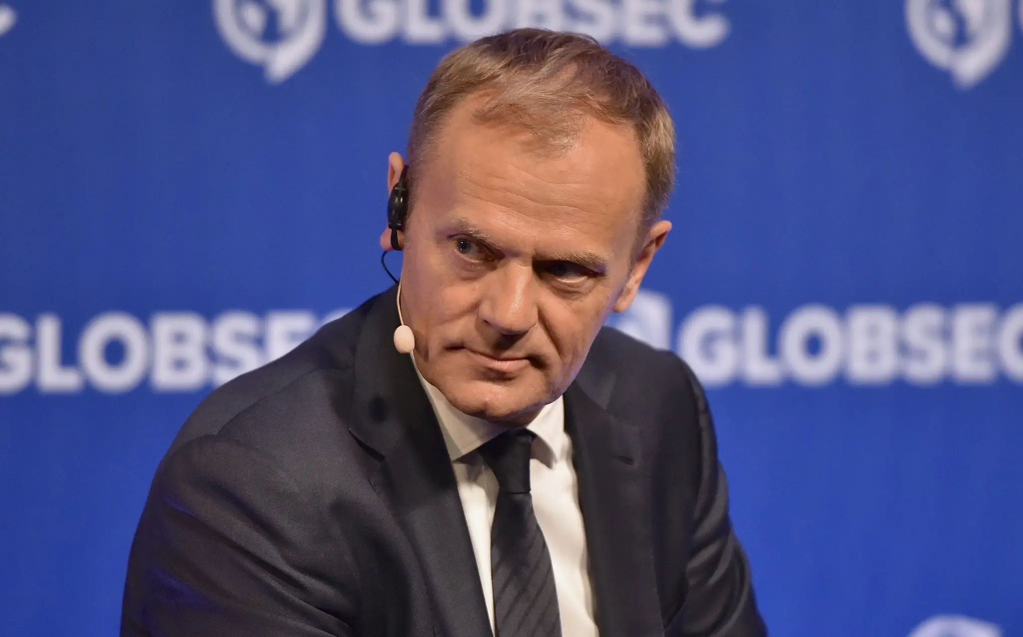 Donald Tusk počas Medzinárodnej bezpečnostnej konferencie GLOBSEC 2017.