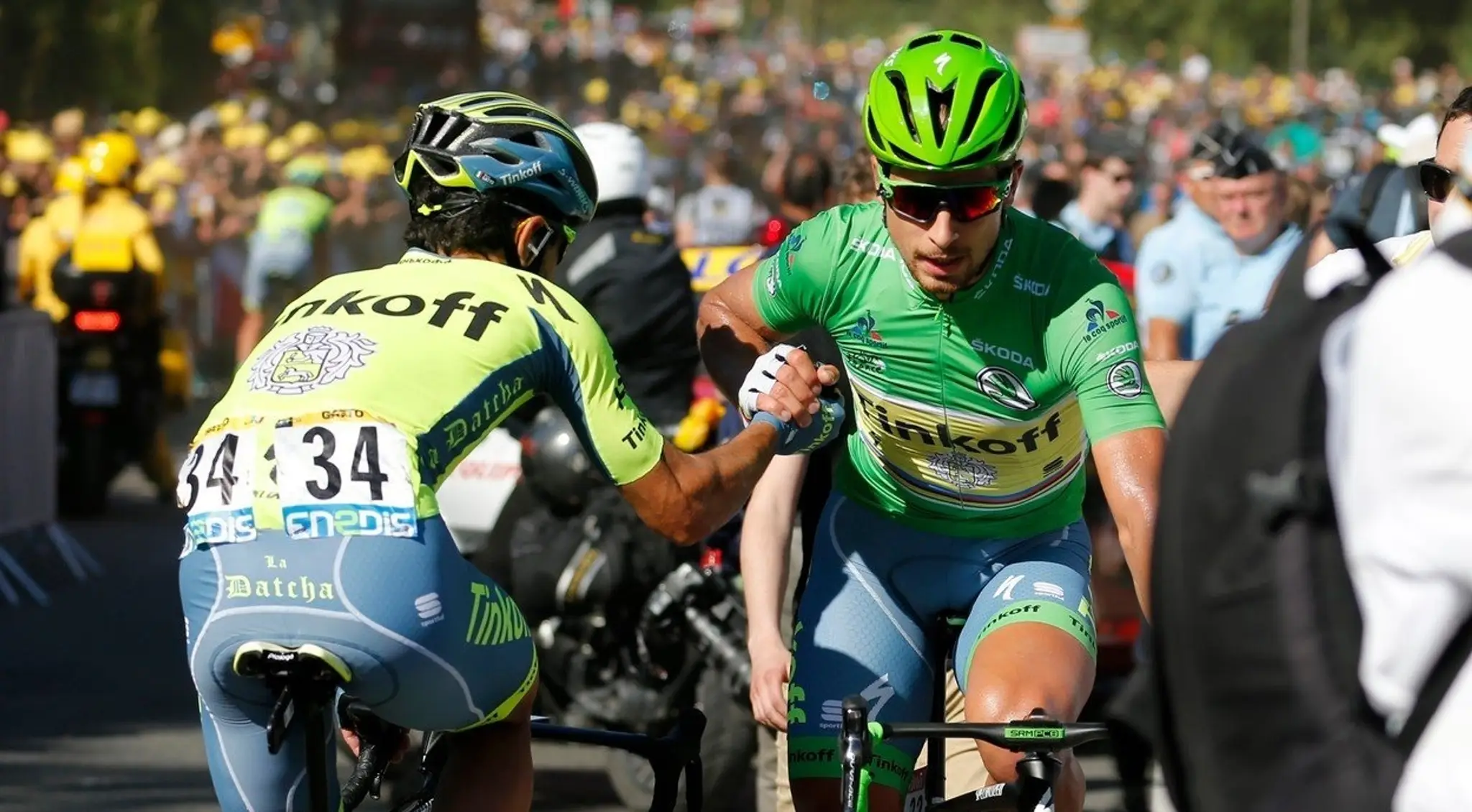 Oscar Gatto a Peter Sagan počas TdF 2016.