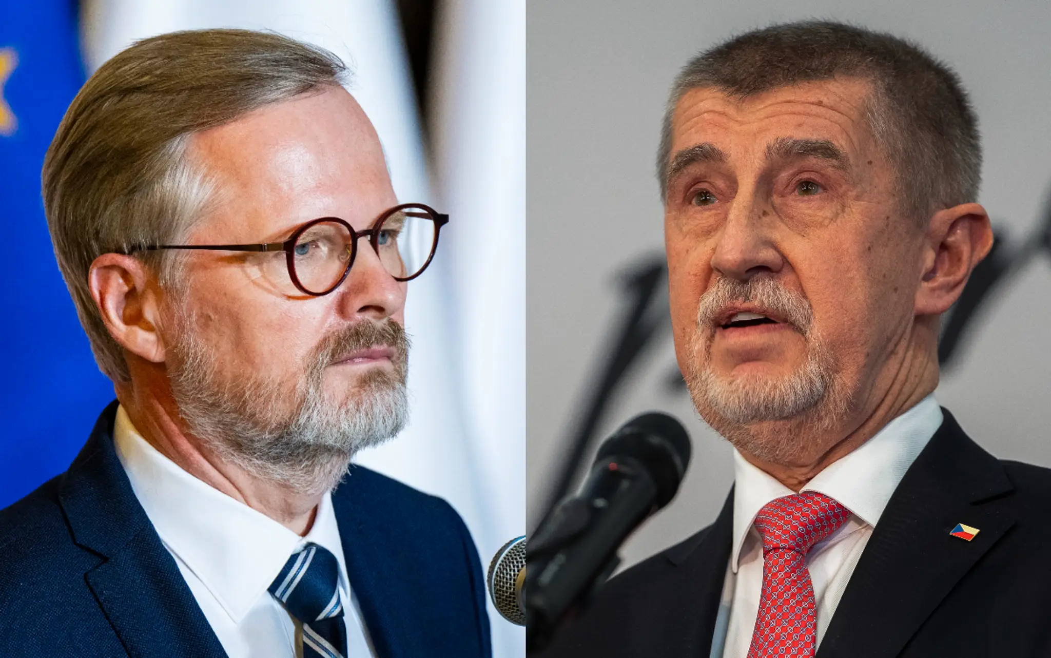 Petr Fiala a Andrej Babiš