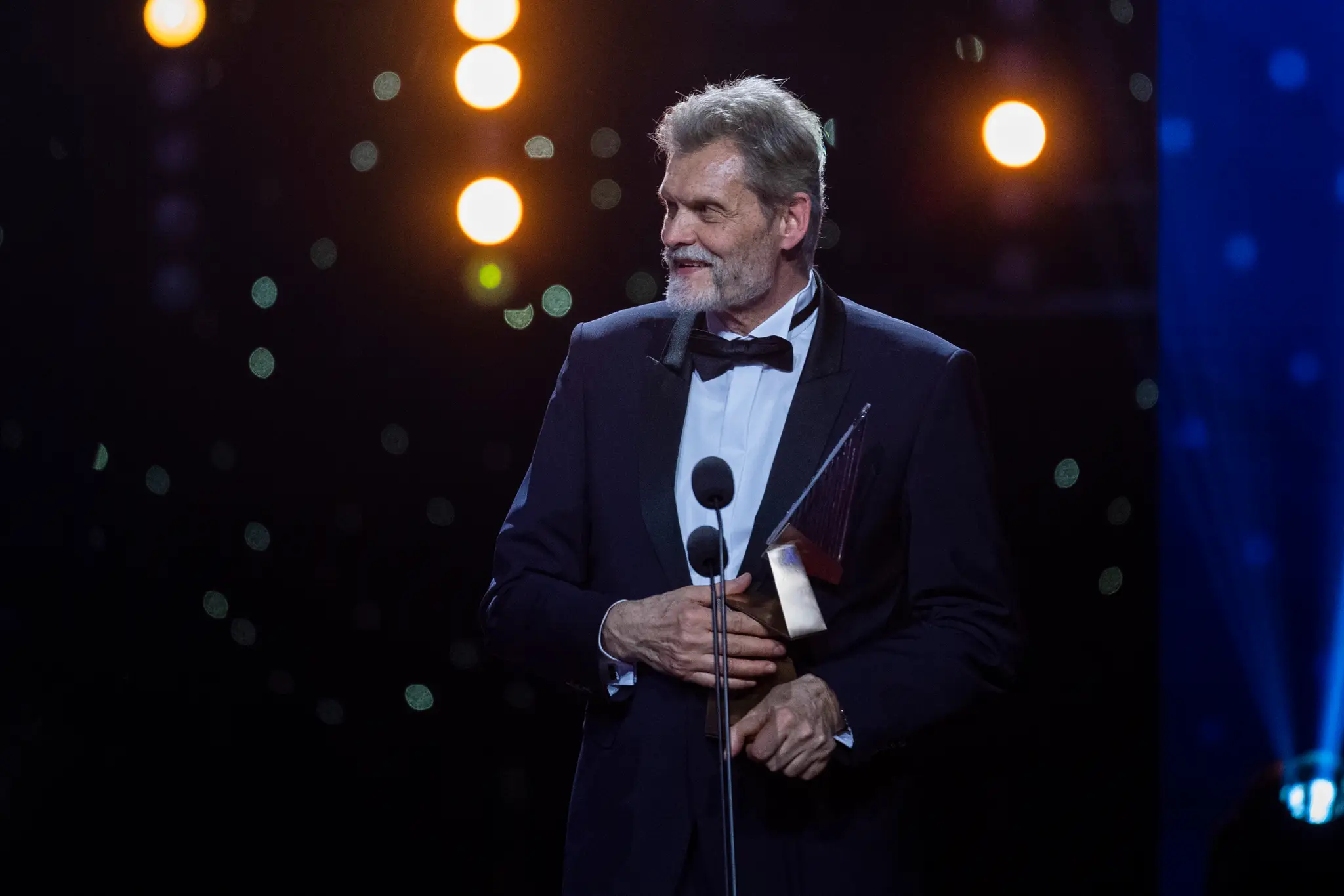 Na snímke ocenený v kategórii Mimoriadna cena Alexej Vojtášek počas Krištáľového krídla v roku 2022.