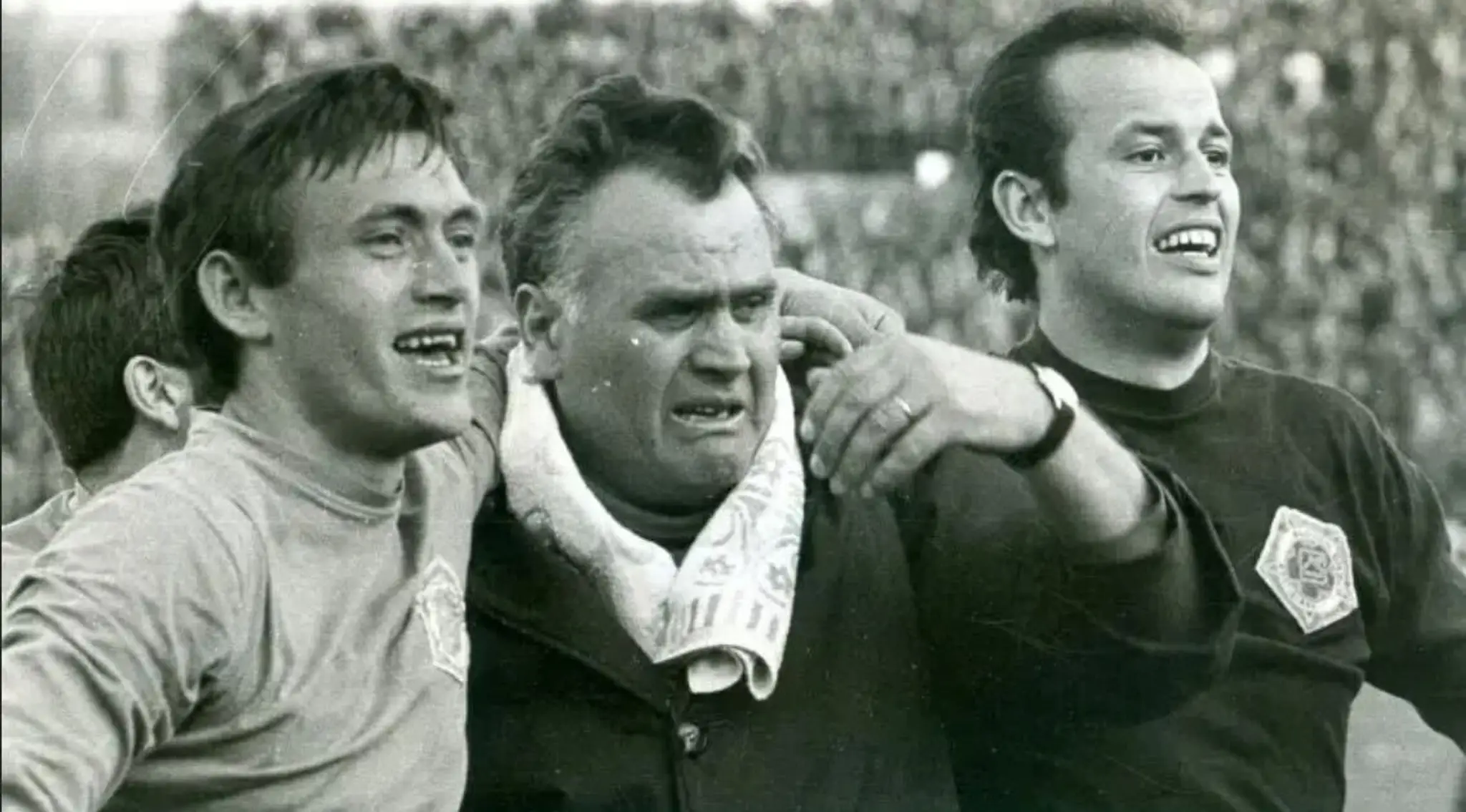 Legendárny Michal Vičan (uprostred) v spoločnosti svojich zverencov Jozefa Módera a Alexandera Vencela.