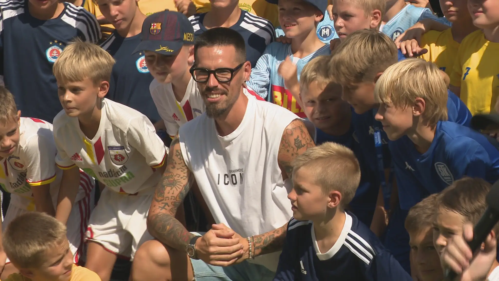 Marek Hamšík so zúčastnenými tímami.