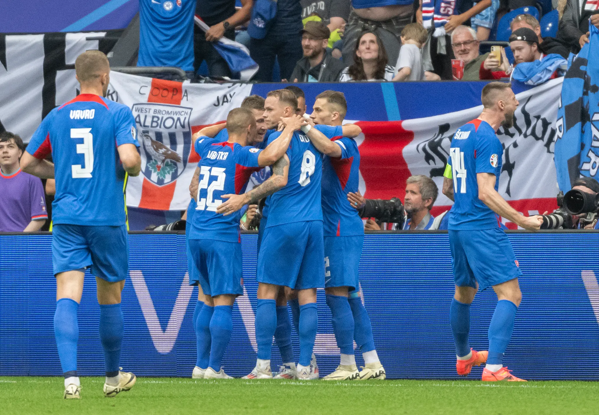Radosť Slovenska po góle proti Anglicku