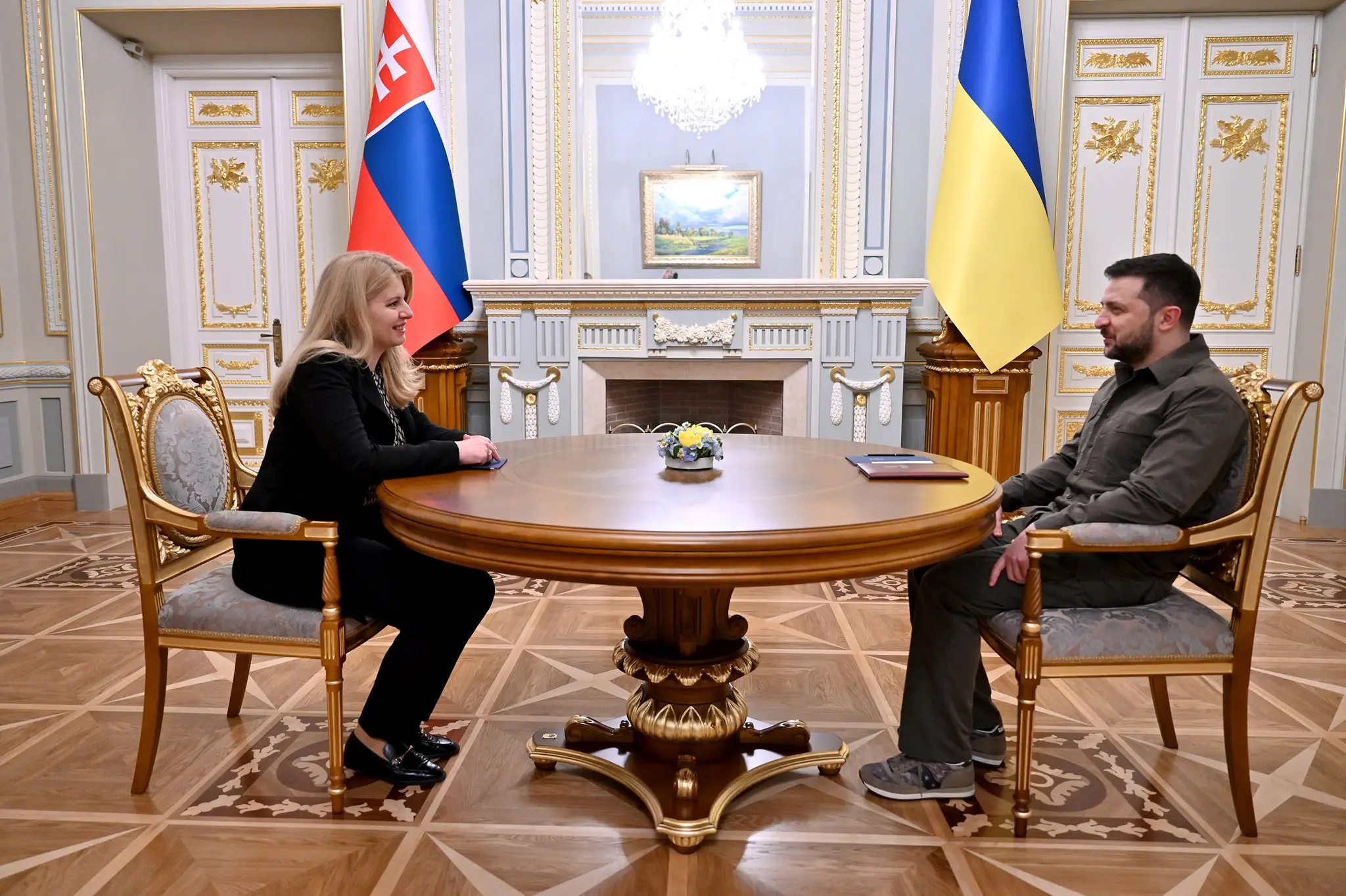 Prezidentka na stretnutí s Volodymyrom Zelenskym v Kyjeve (31.5.2022)