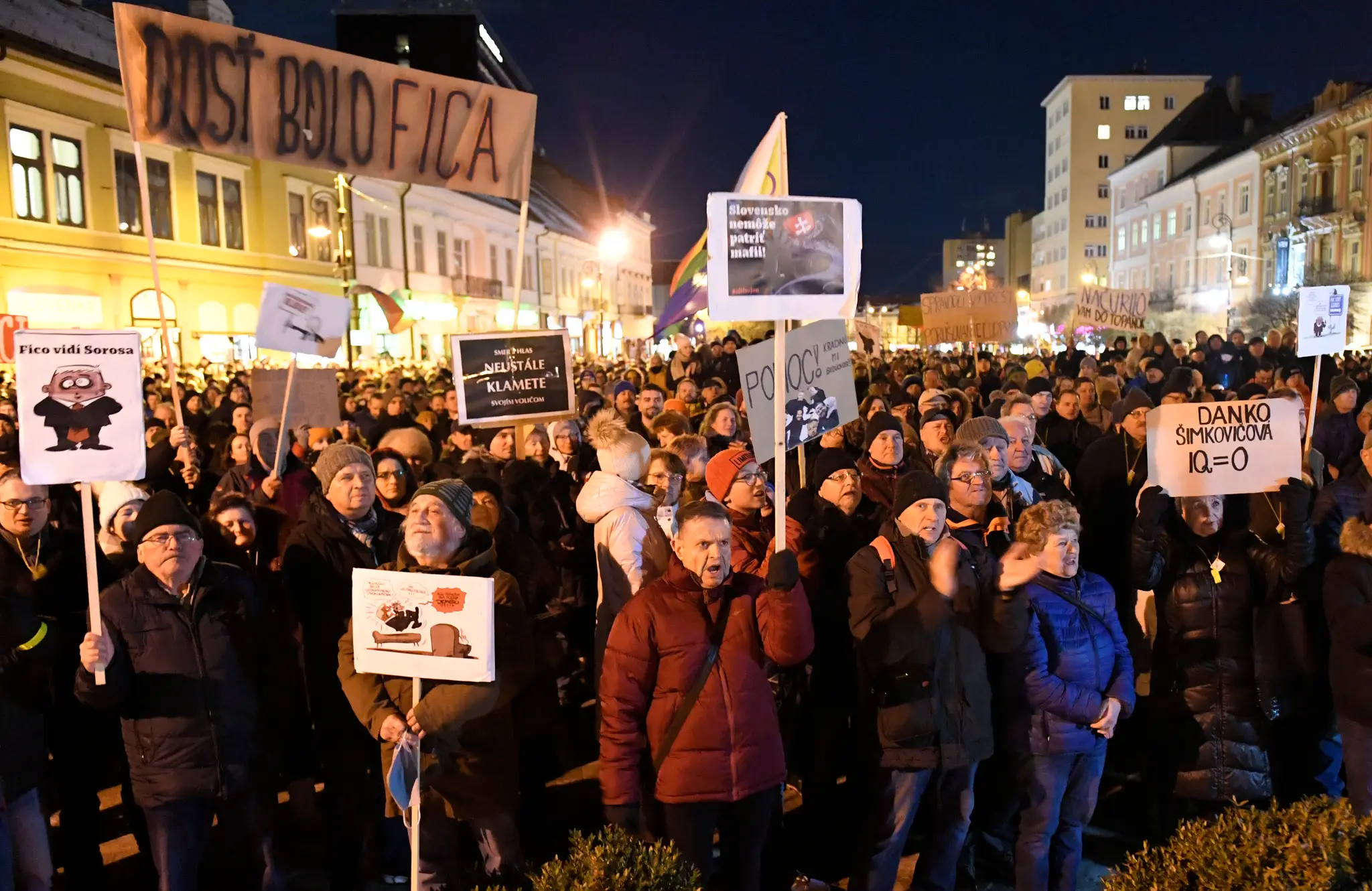 Opozičný protest v Košiciach.