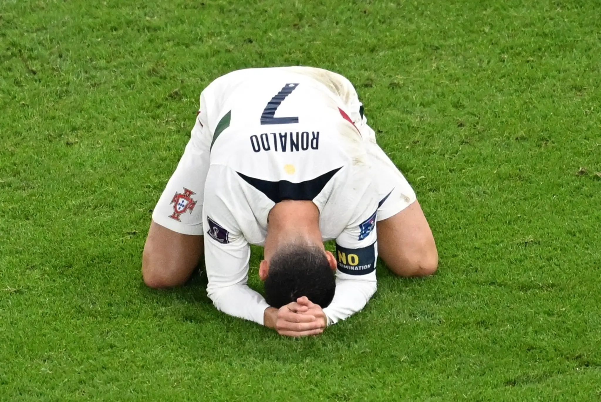 Sklamaný Ronaldo po vypadnutí s Marokom