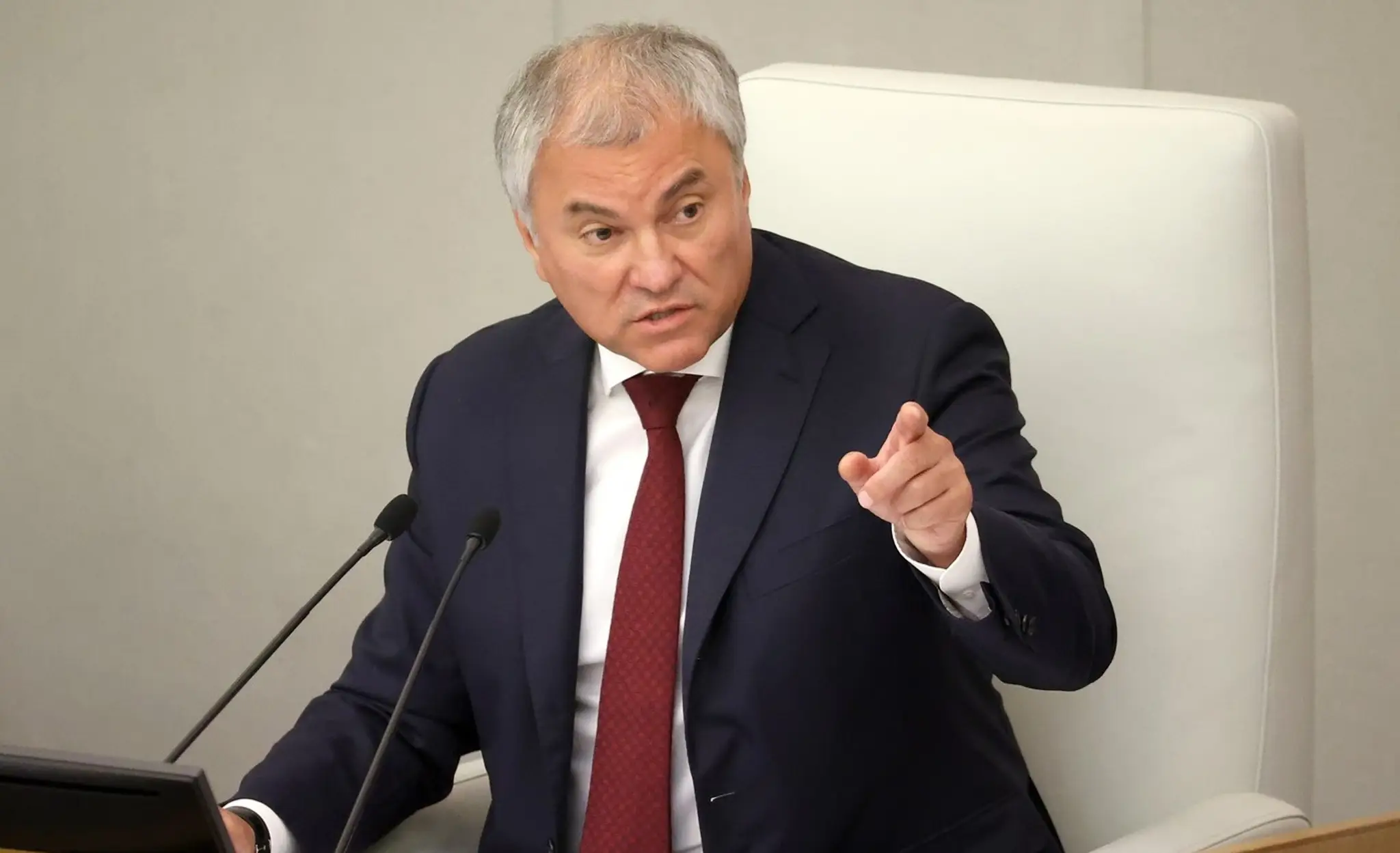 Predseda dolnej komory ruského parlamentu Viačeslav Volodin.