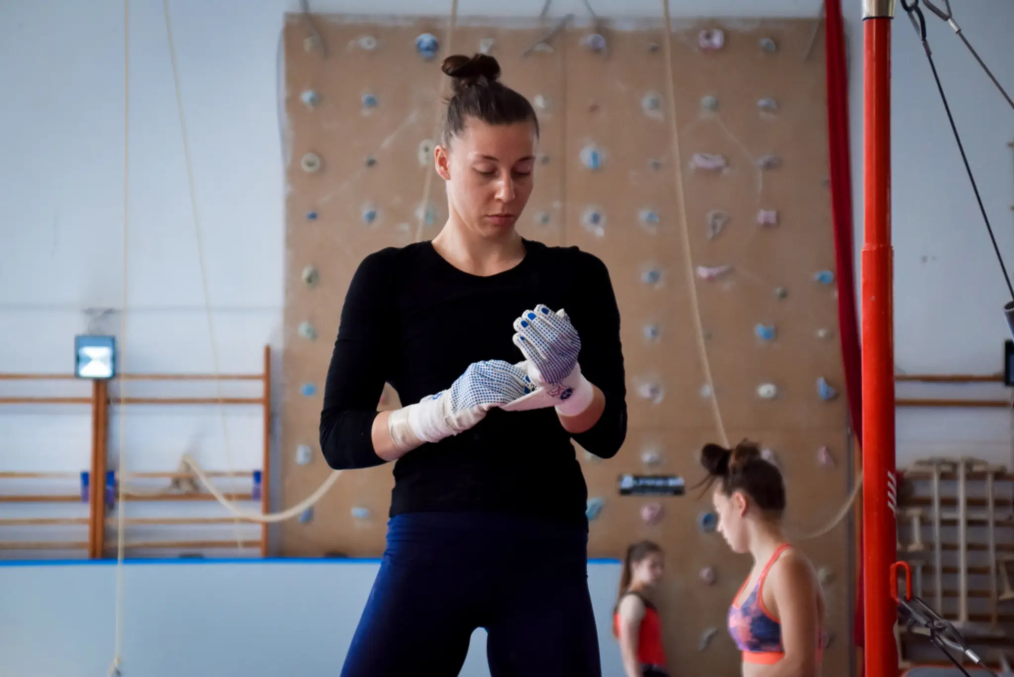 Barbora Mokošová počas tréningu.