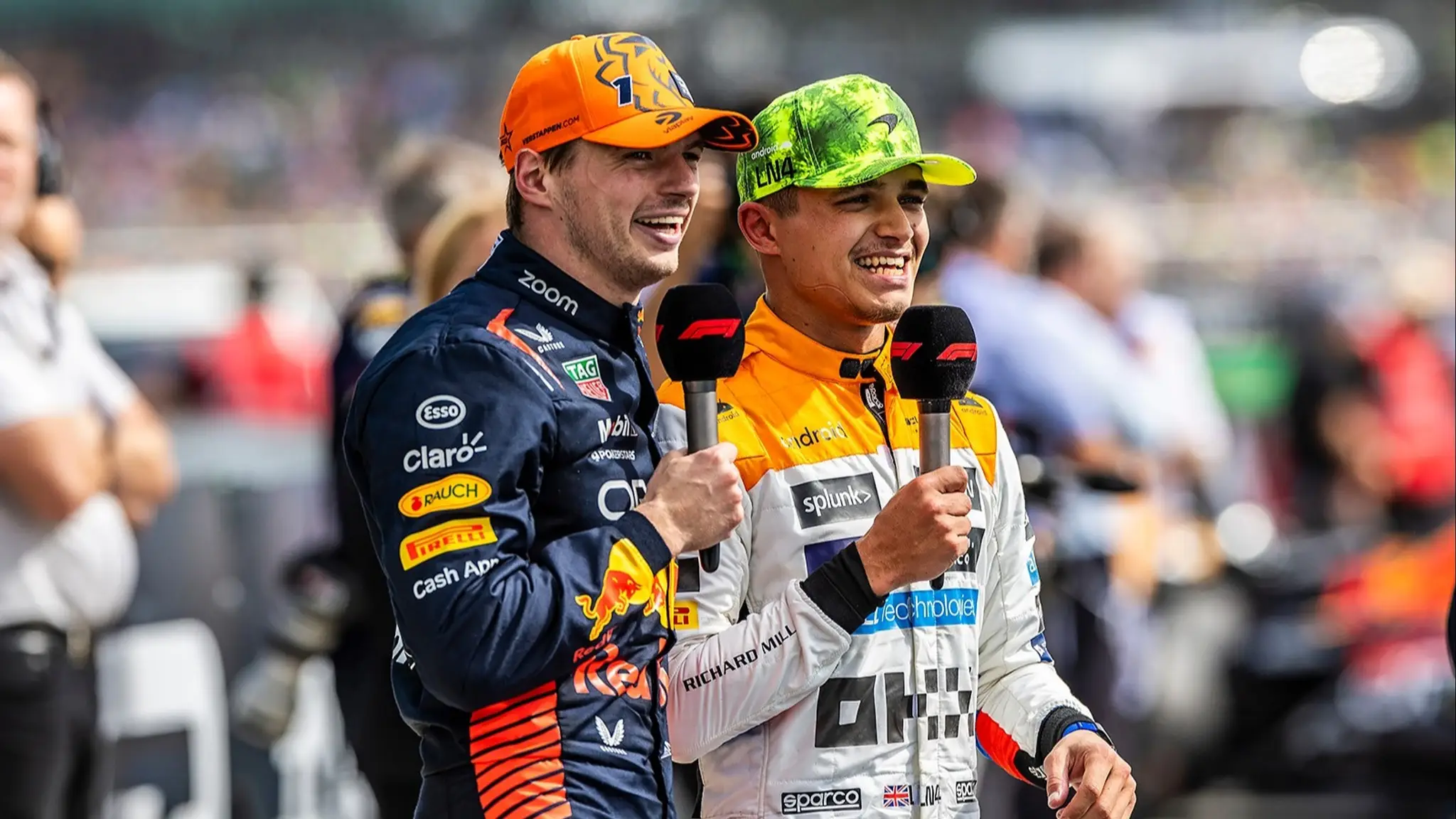 Max Verstappen a Lando Norris. (cropped)