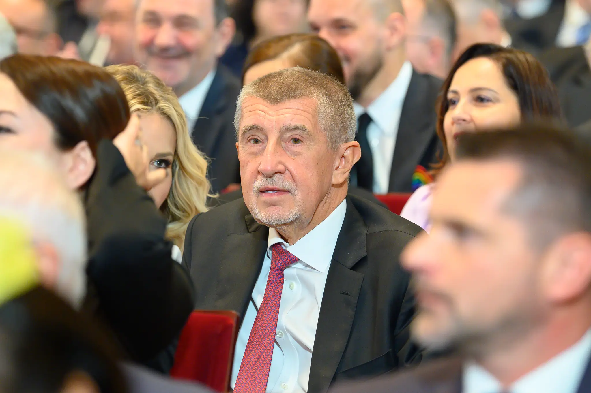 Andrej Babiš počas inaugurácie Petra Pellegriniho.