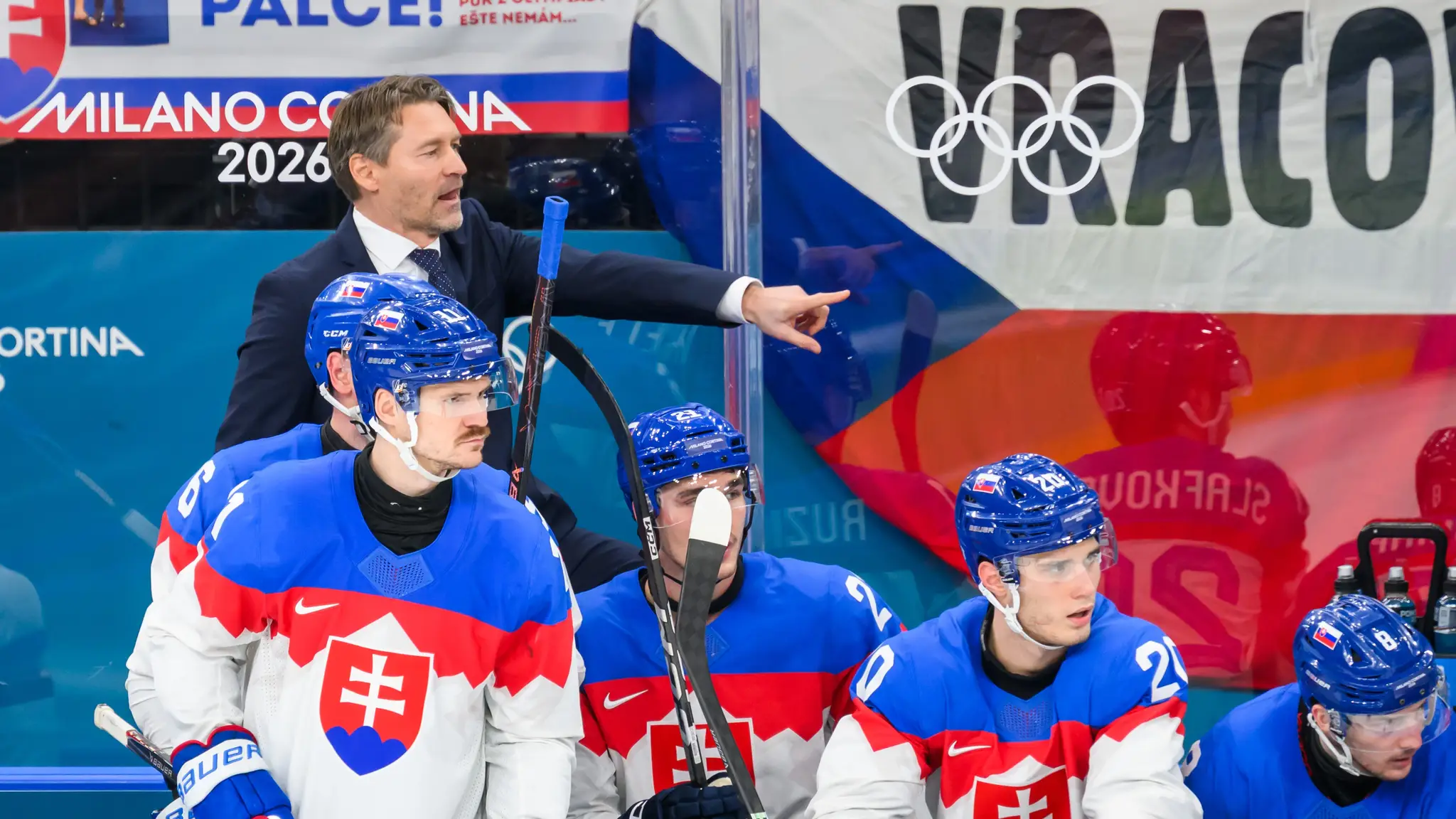 Hokejisti Slovenska v zápase proti Švédsku