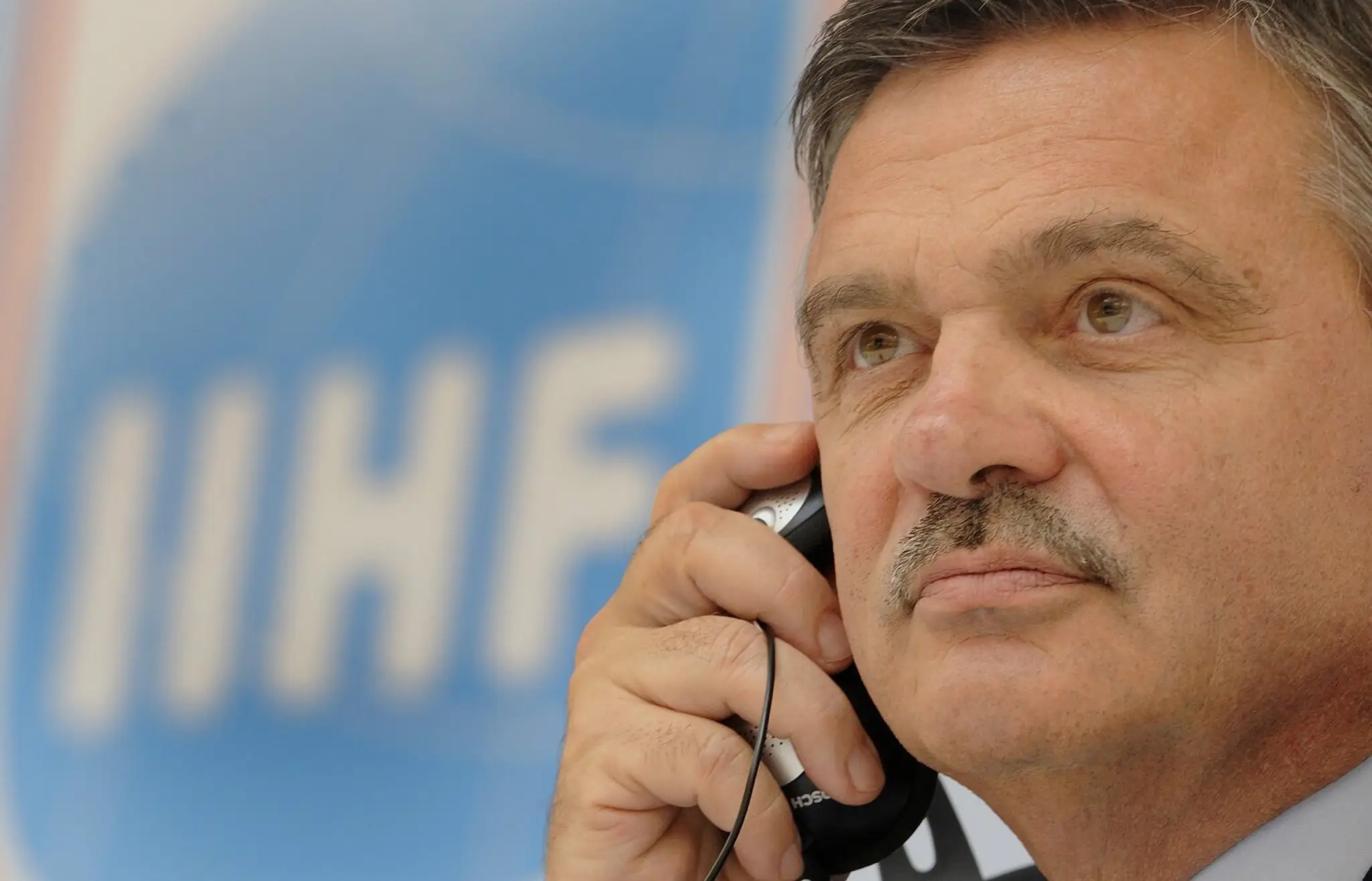 Prezident IIHF René Fasel.