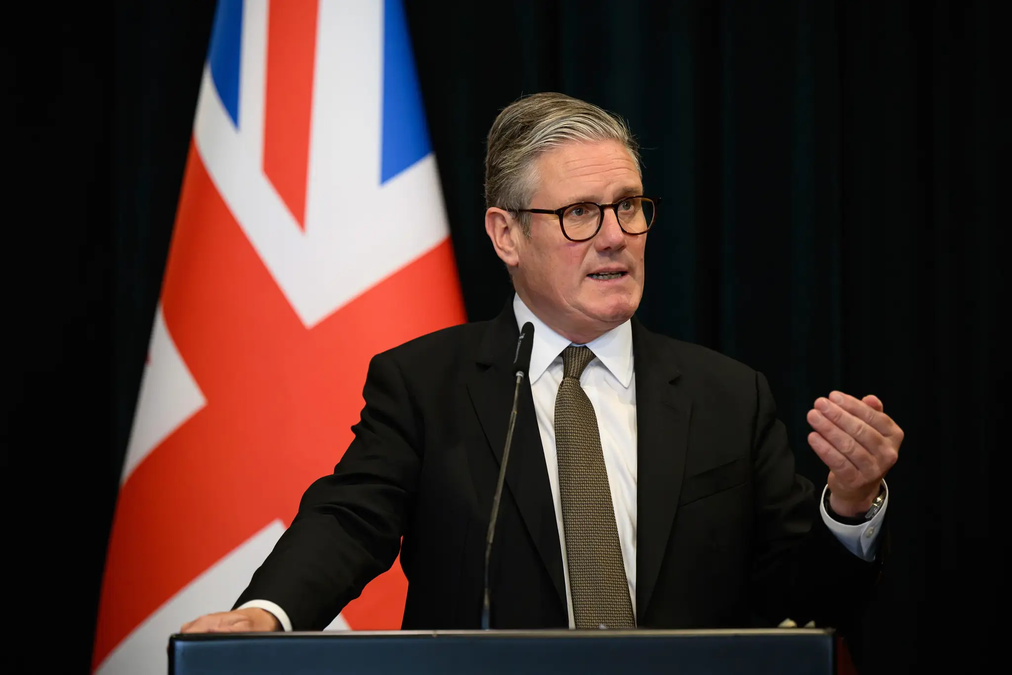 Na snímke britský premiér Keir Starmer.