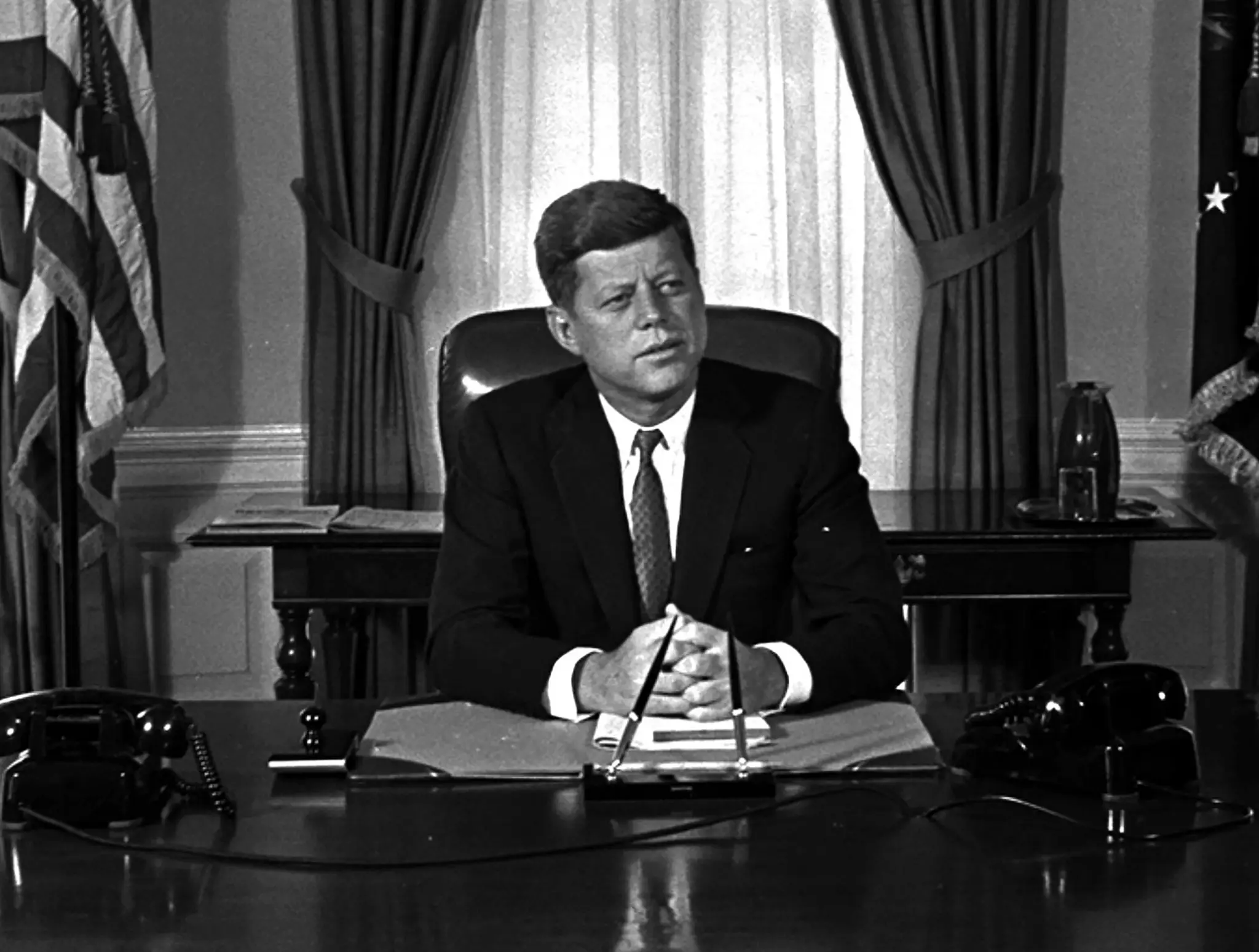 Na snímke John Fitzgerald Kennedy.