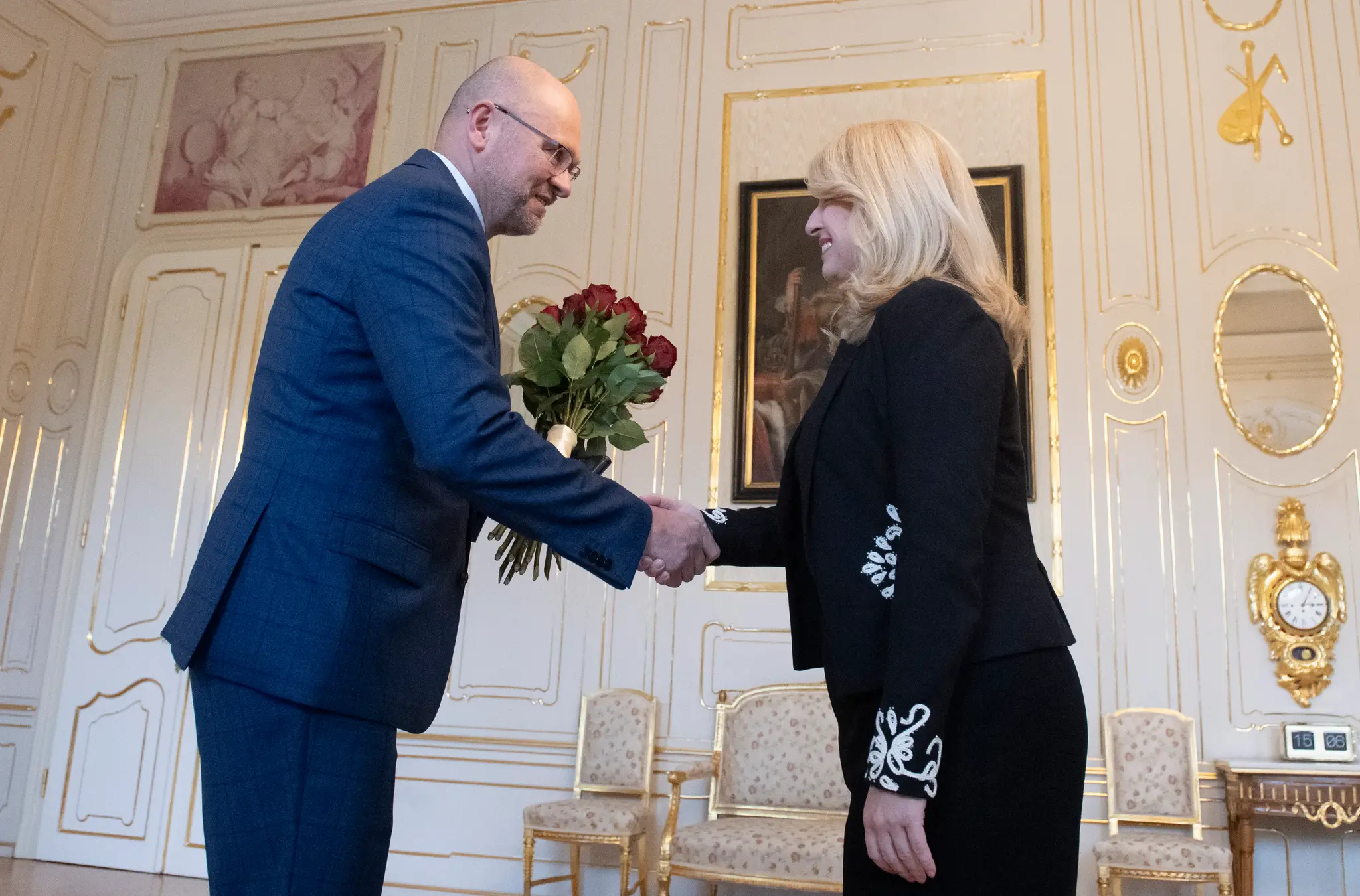 Prezidentka Zuzana Čaputová a predseda SaS Richard Sulík