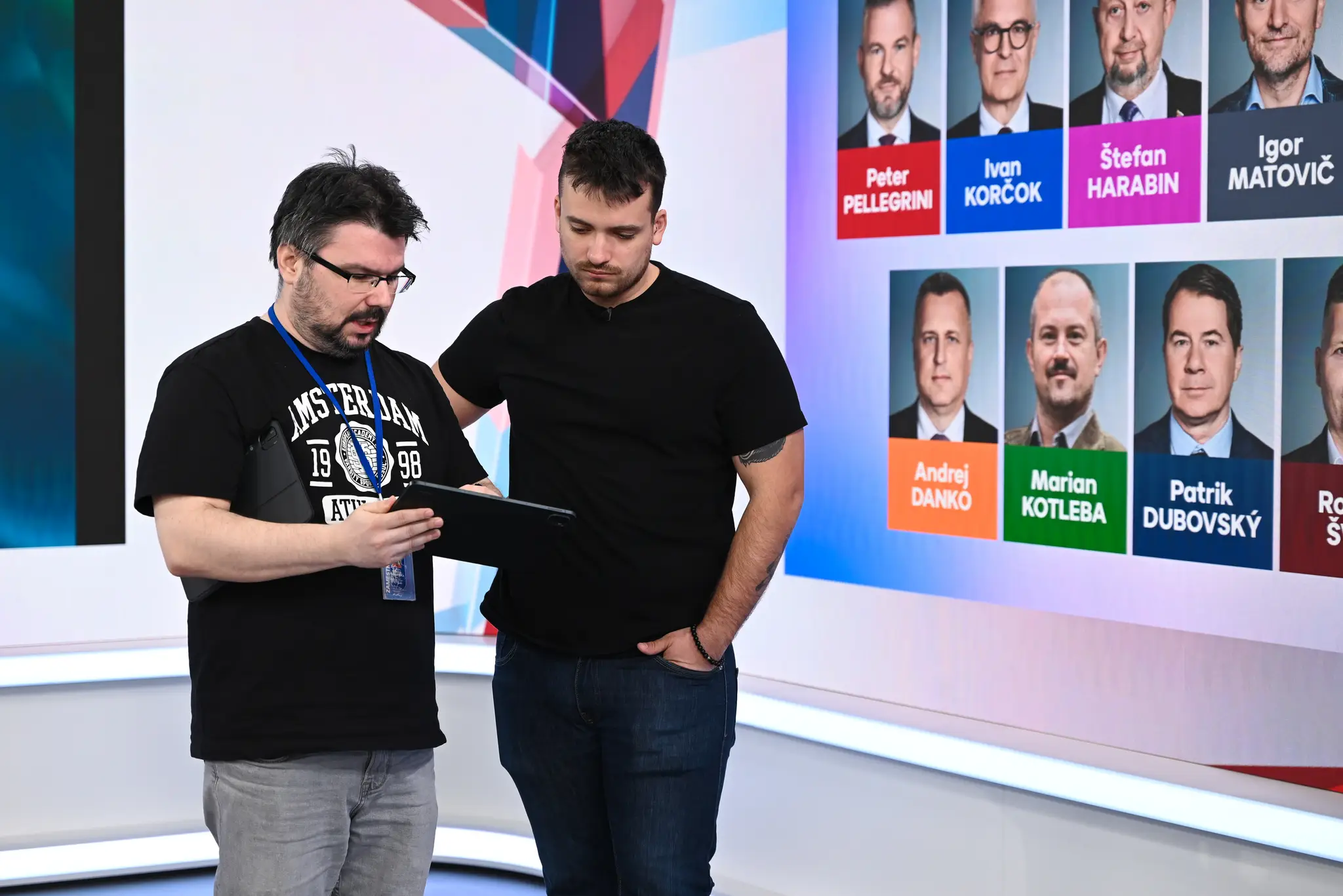 Prípravy volebnej noci na Markíze.