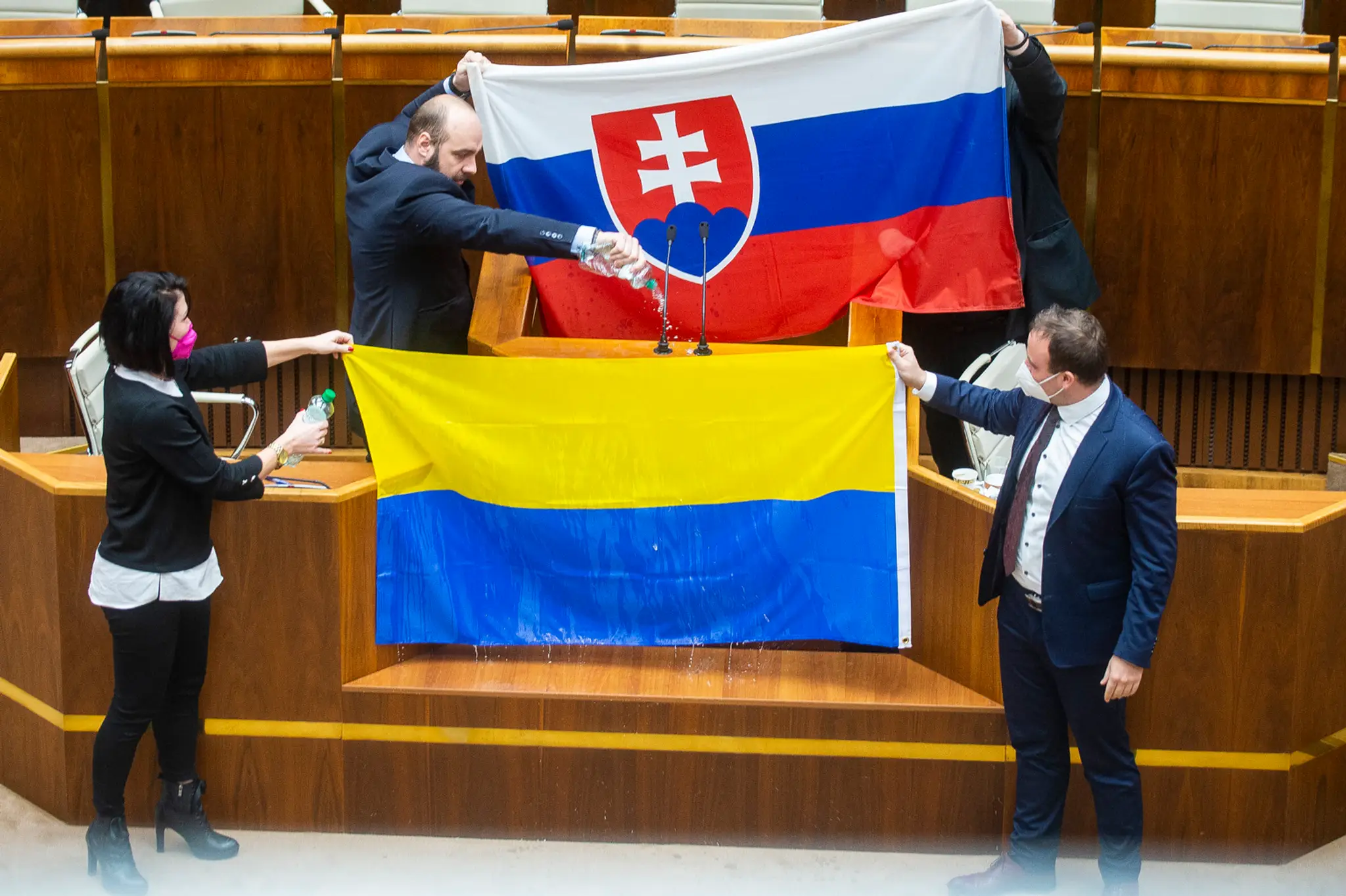 Potýčka v NR SR.