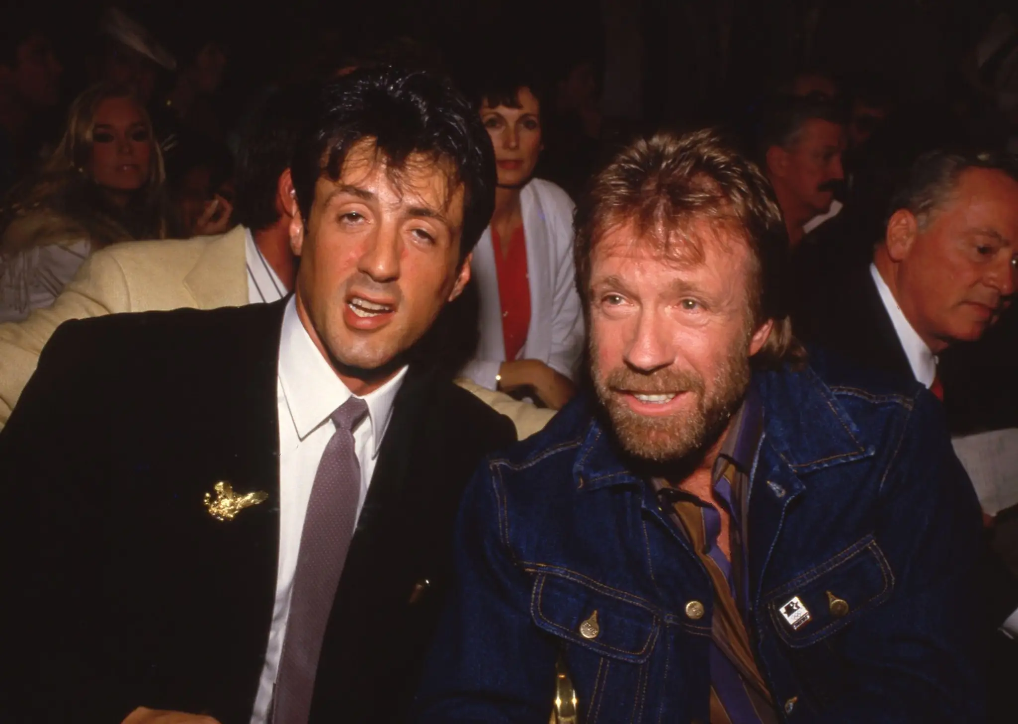 Sylvester Stallone a Chuck Norris na snímke z roku 1980.