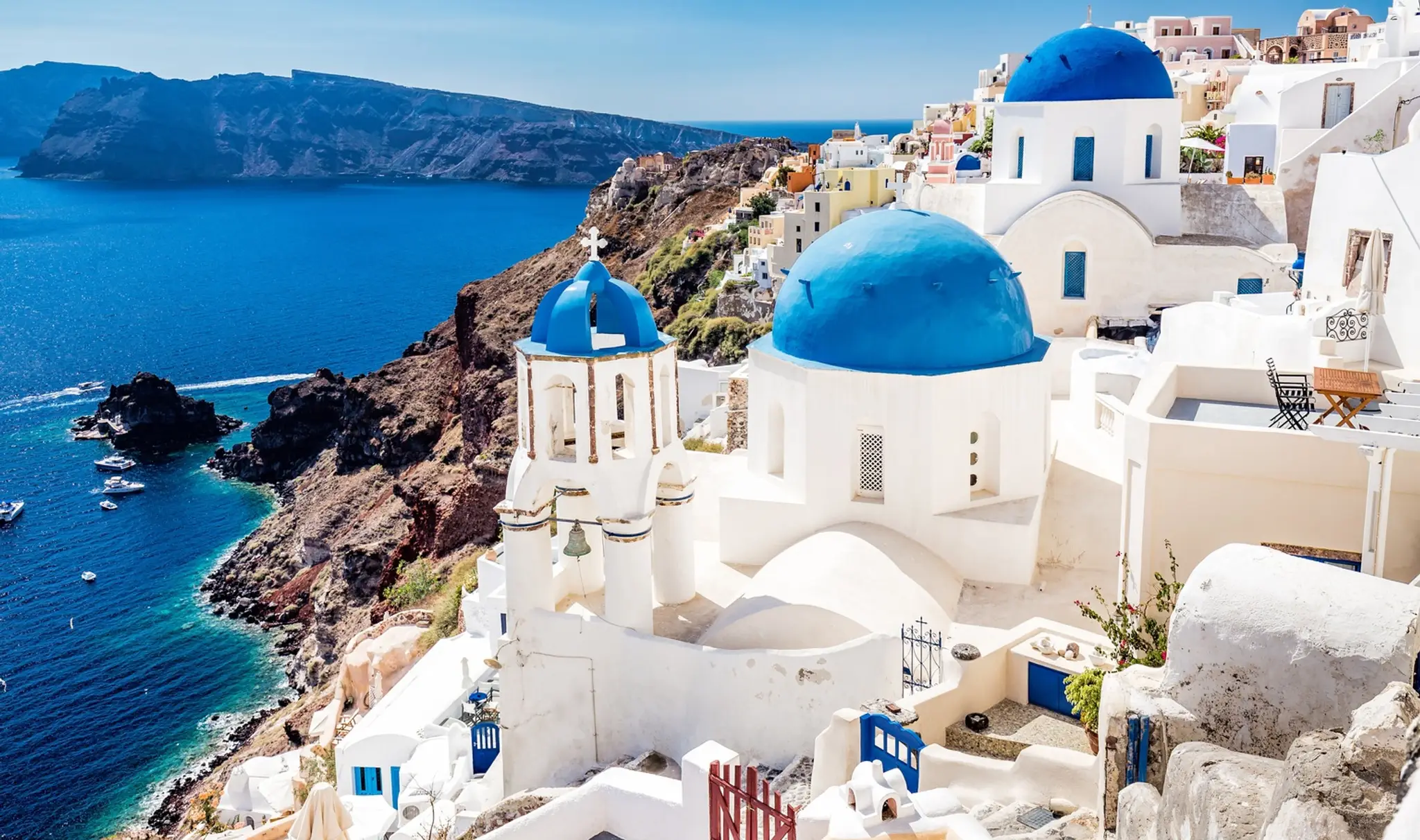 Ostrov Santorini v Grécku