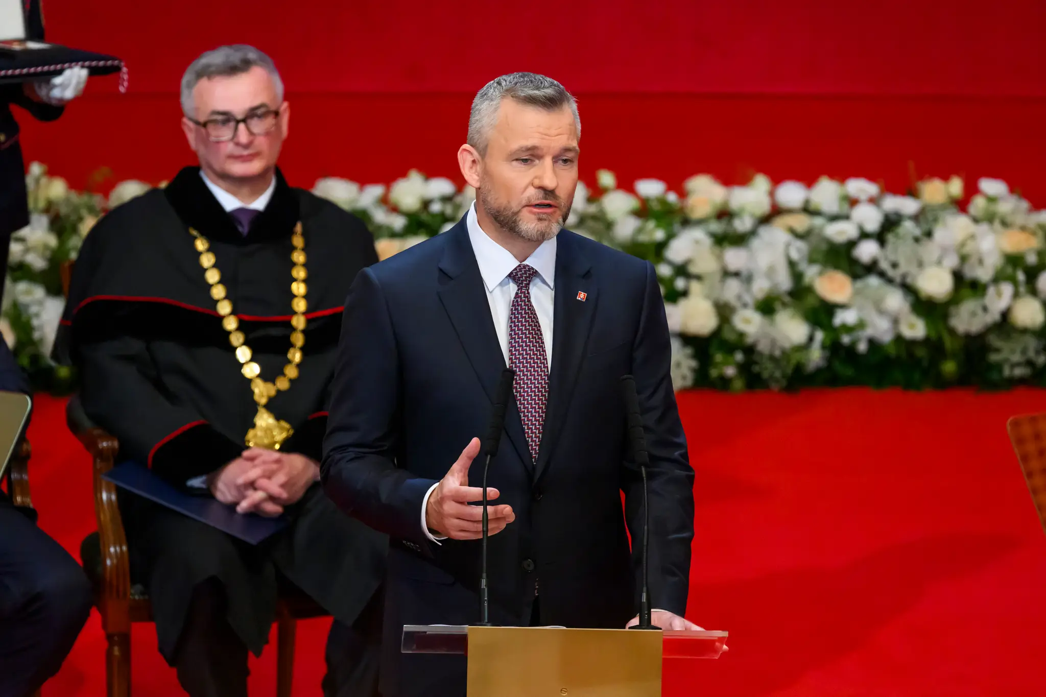 Peter Pellegrini počas inaugurácie.