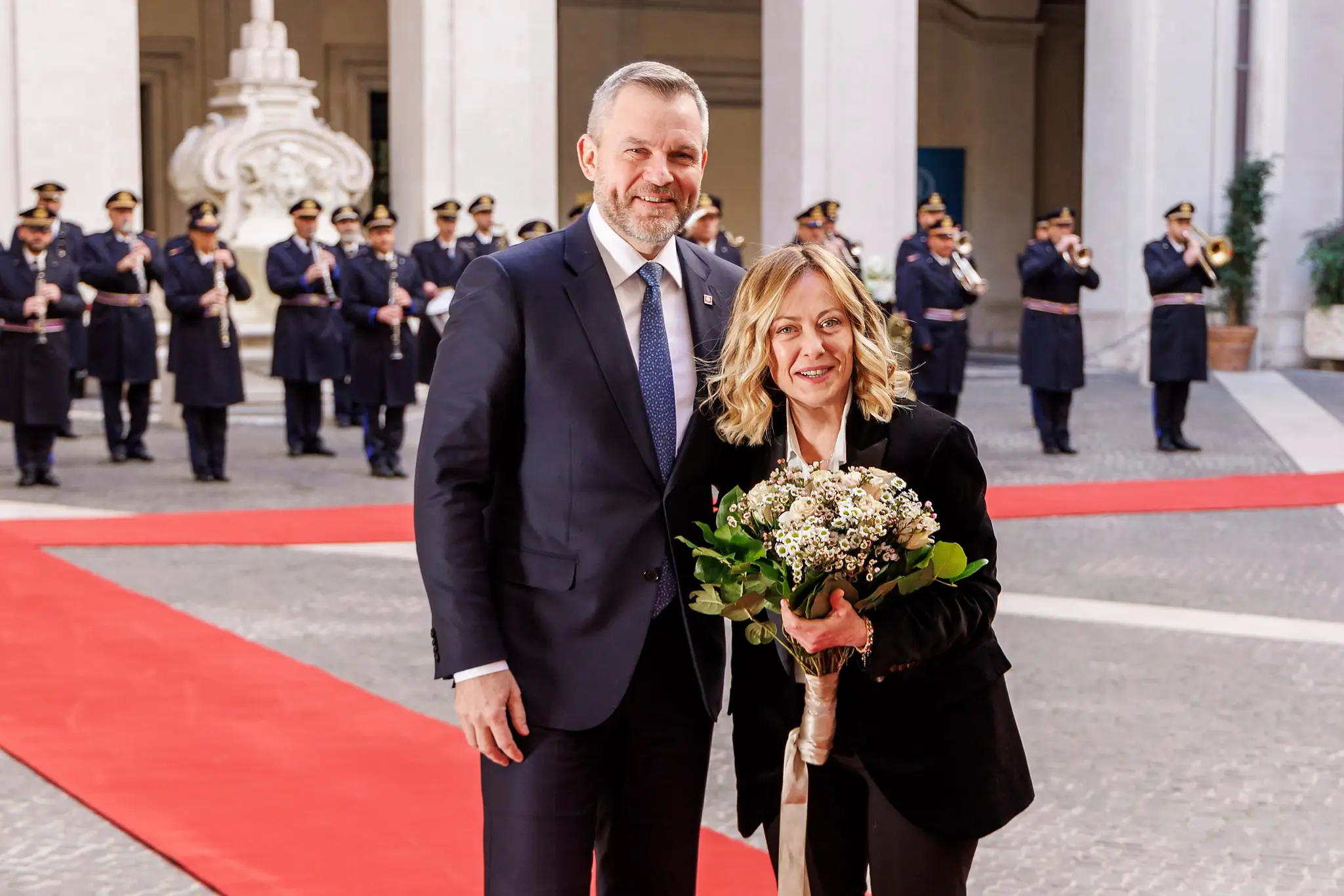 Peter Pellegrini a talianska premiérka Giorgia Meloniová