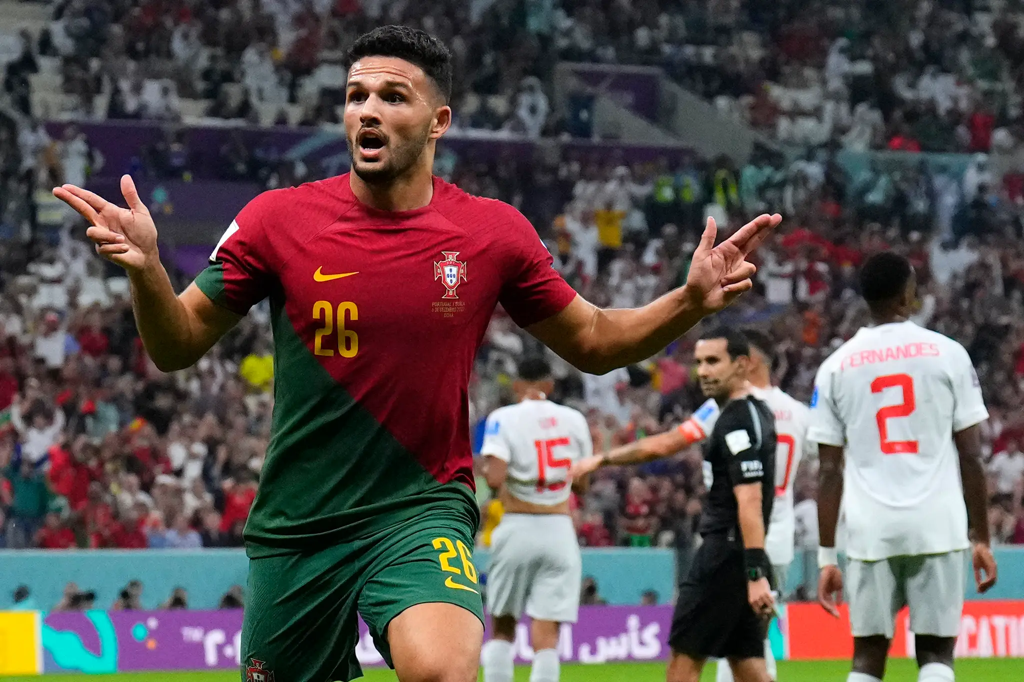 Goncalo Ramos oslavuje svoj prvý gól