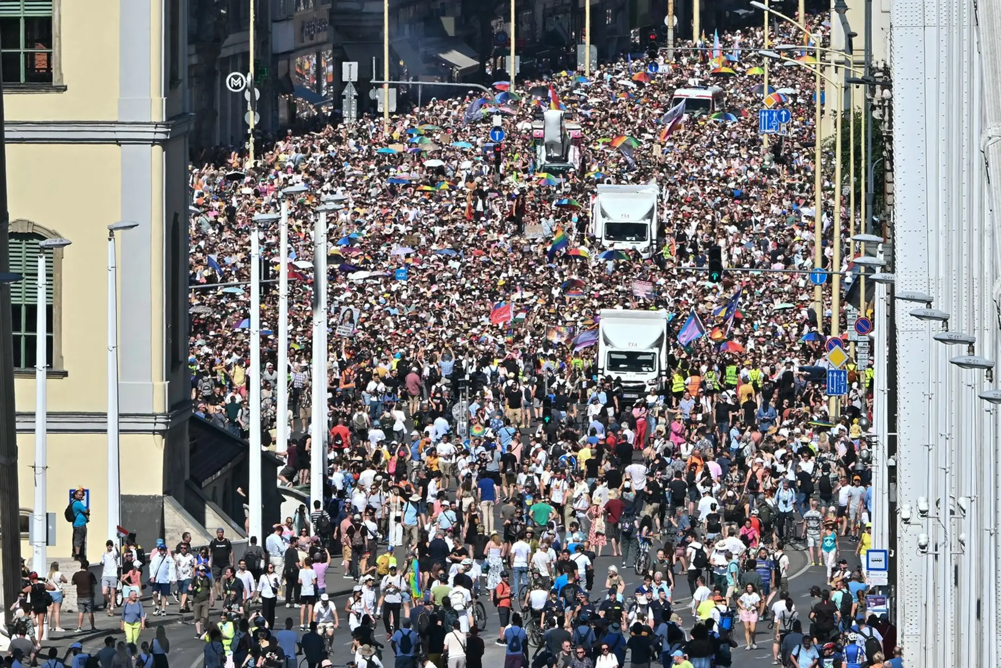 Pride v Budapešti.