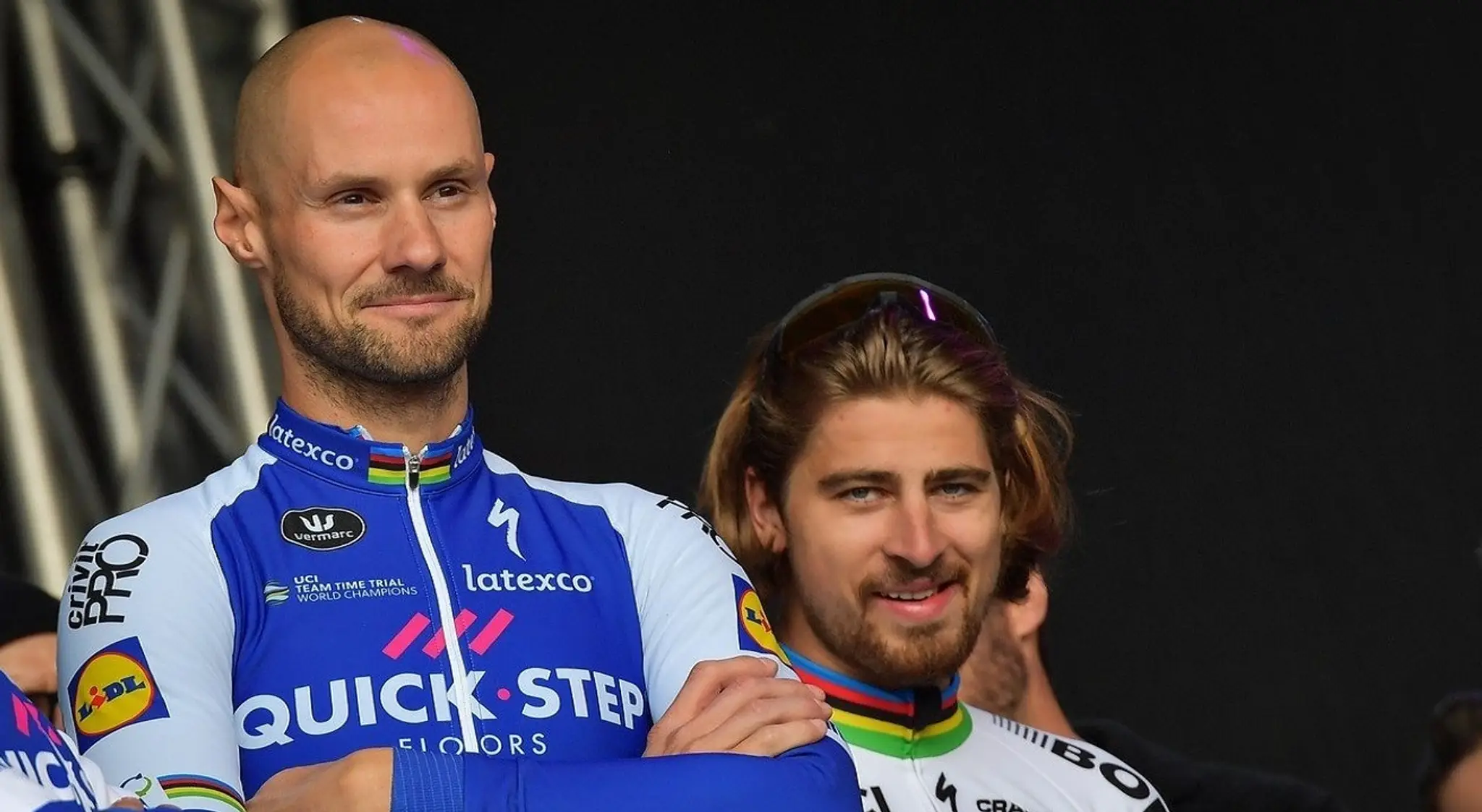 Tom Boonen a Peter Sagan na snímke z roku 2017.