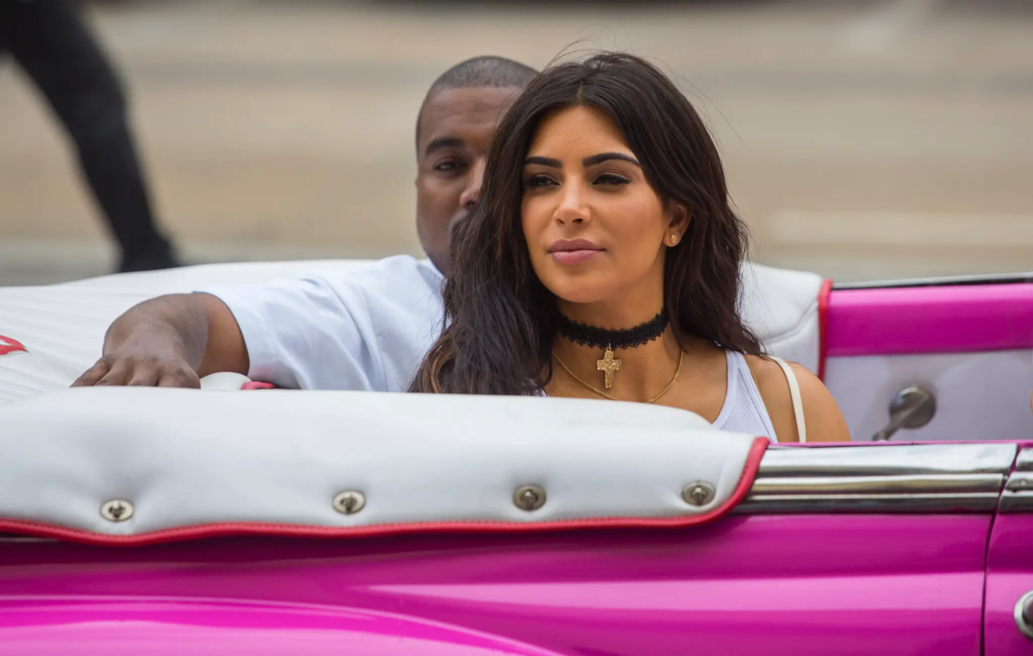 Kim Kardashian s manželom Kanye Westom. 