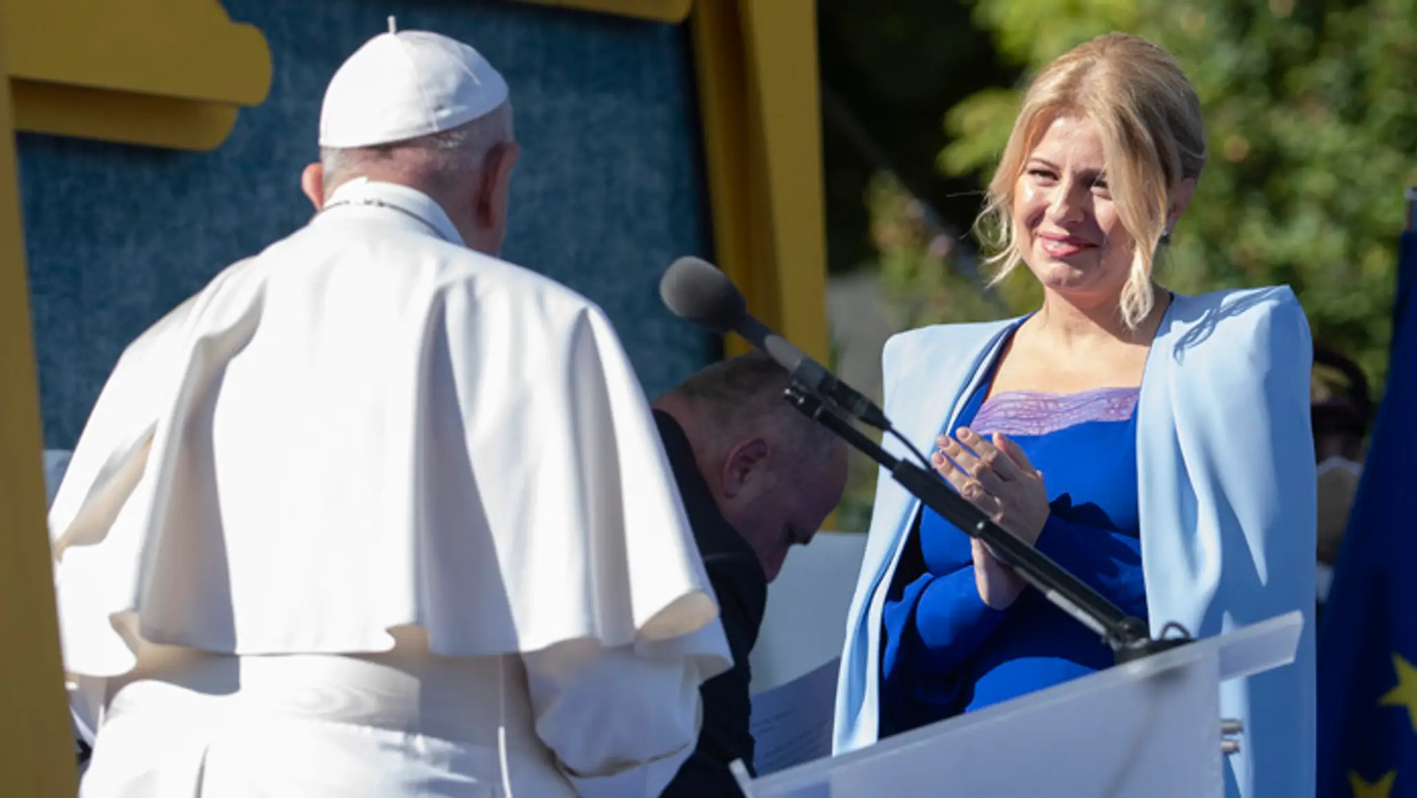 Pápež František a prezidentka Zuzana Čaputová.